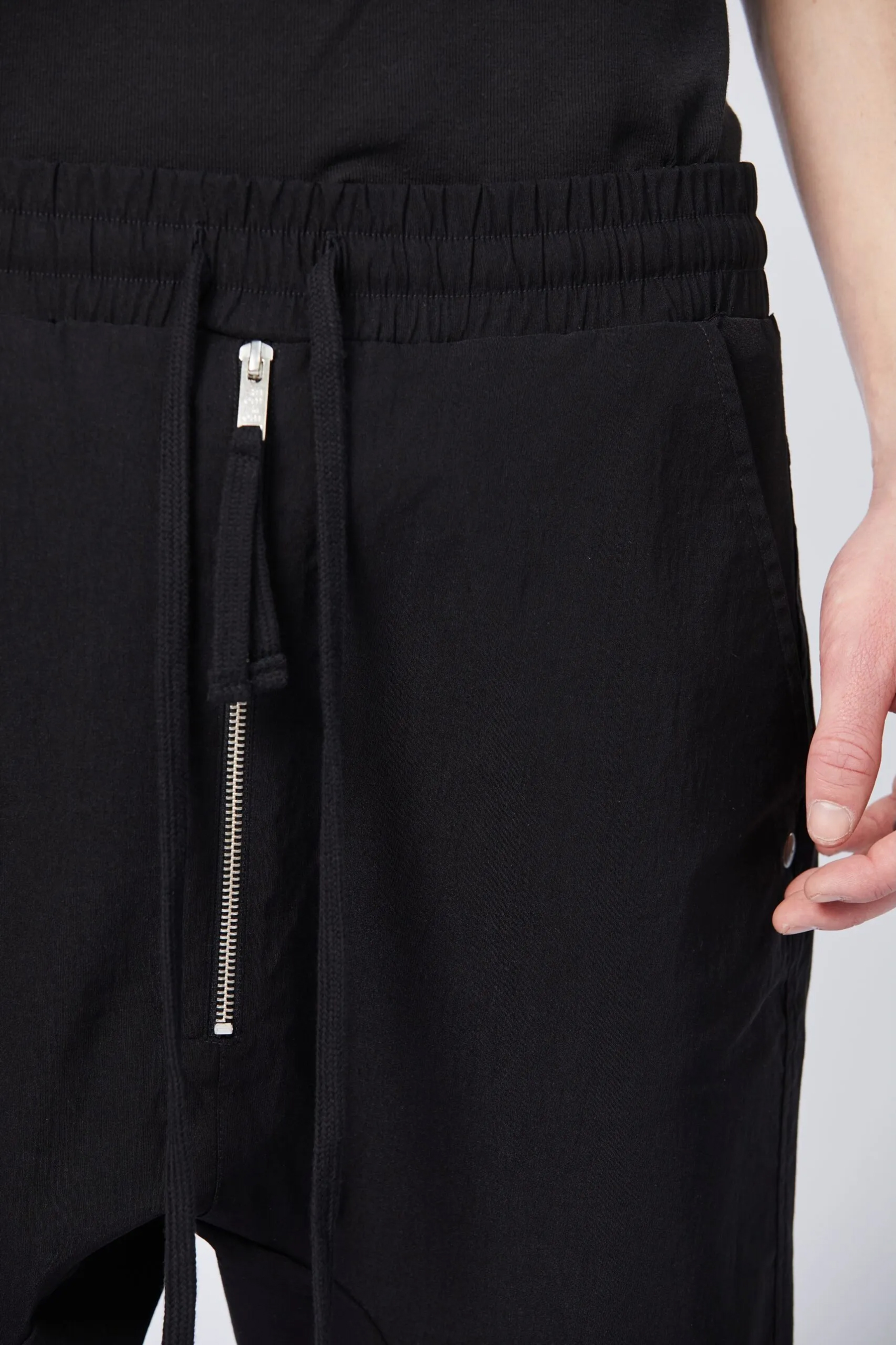 THOM KROM Drop Crotch Woven Stretch Shorts