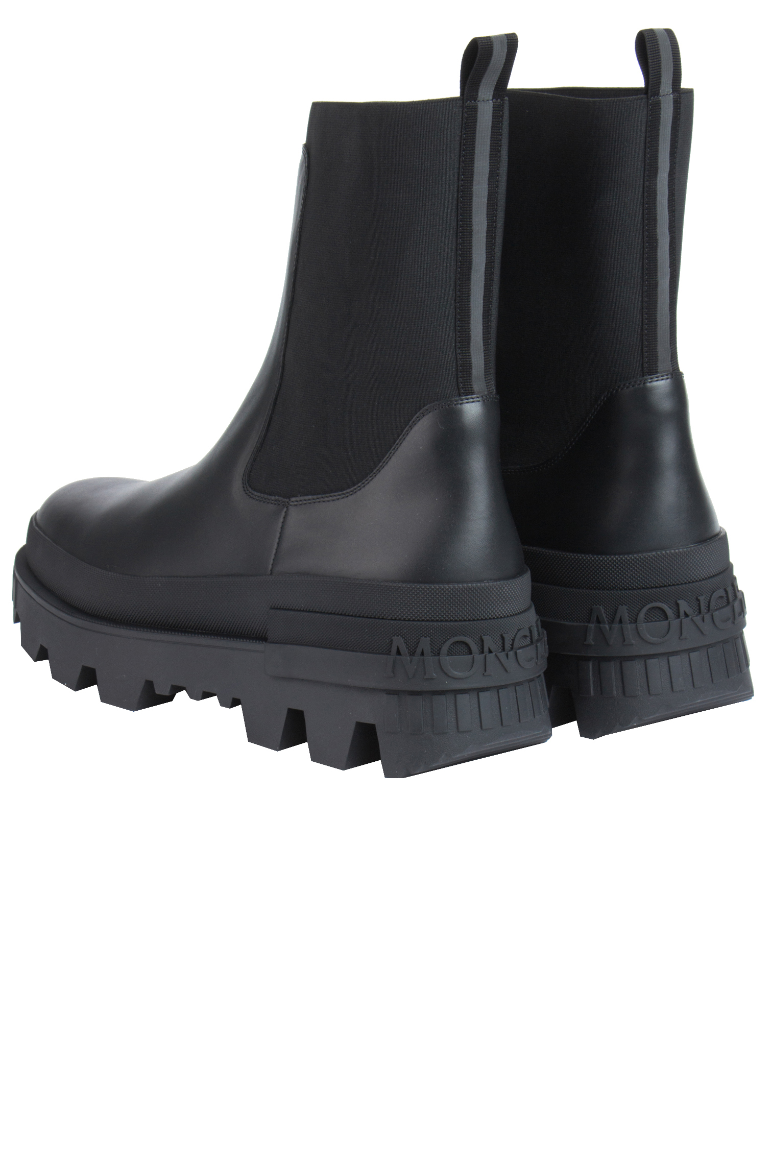 MONCLER Leather Chelsea Boots