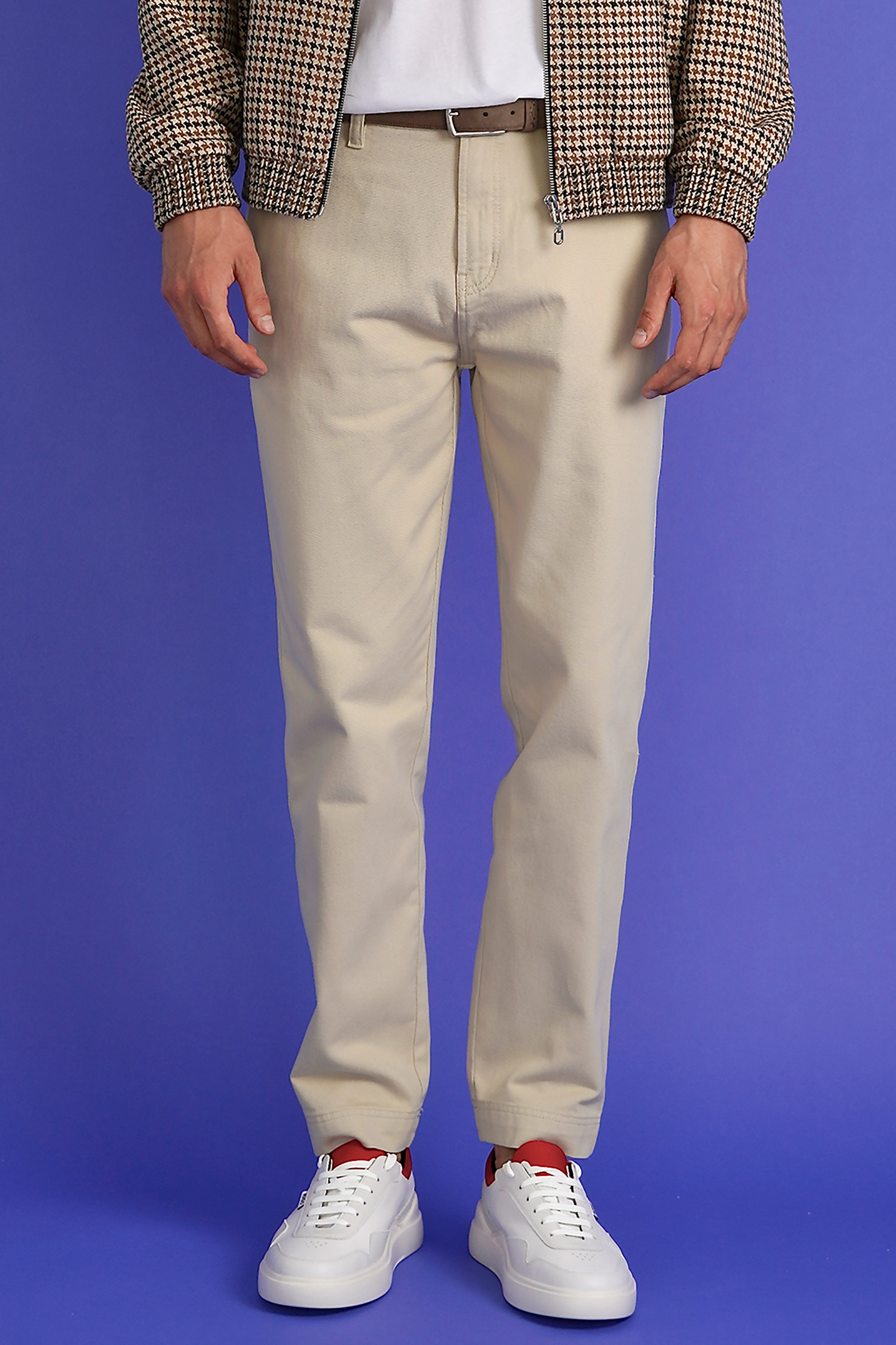 HUGO Tapered Fit Cotton Twill Pants Zeebo