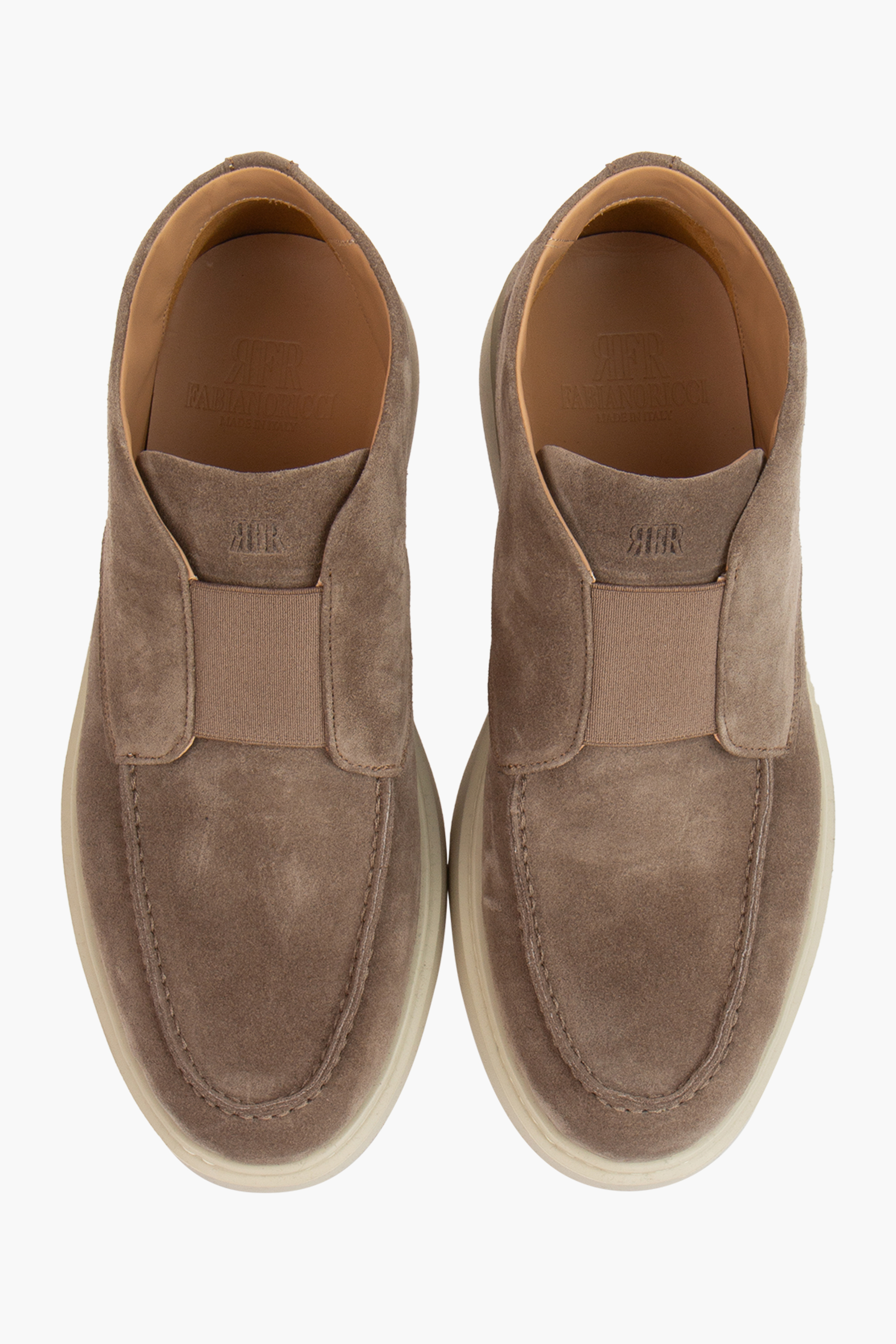 FABIANO RICCI Suede Slip On Mid Loafers