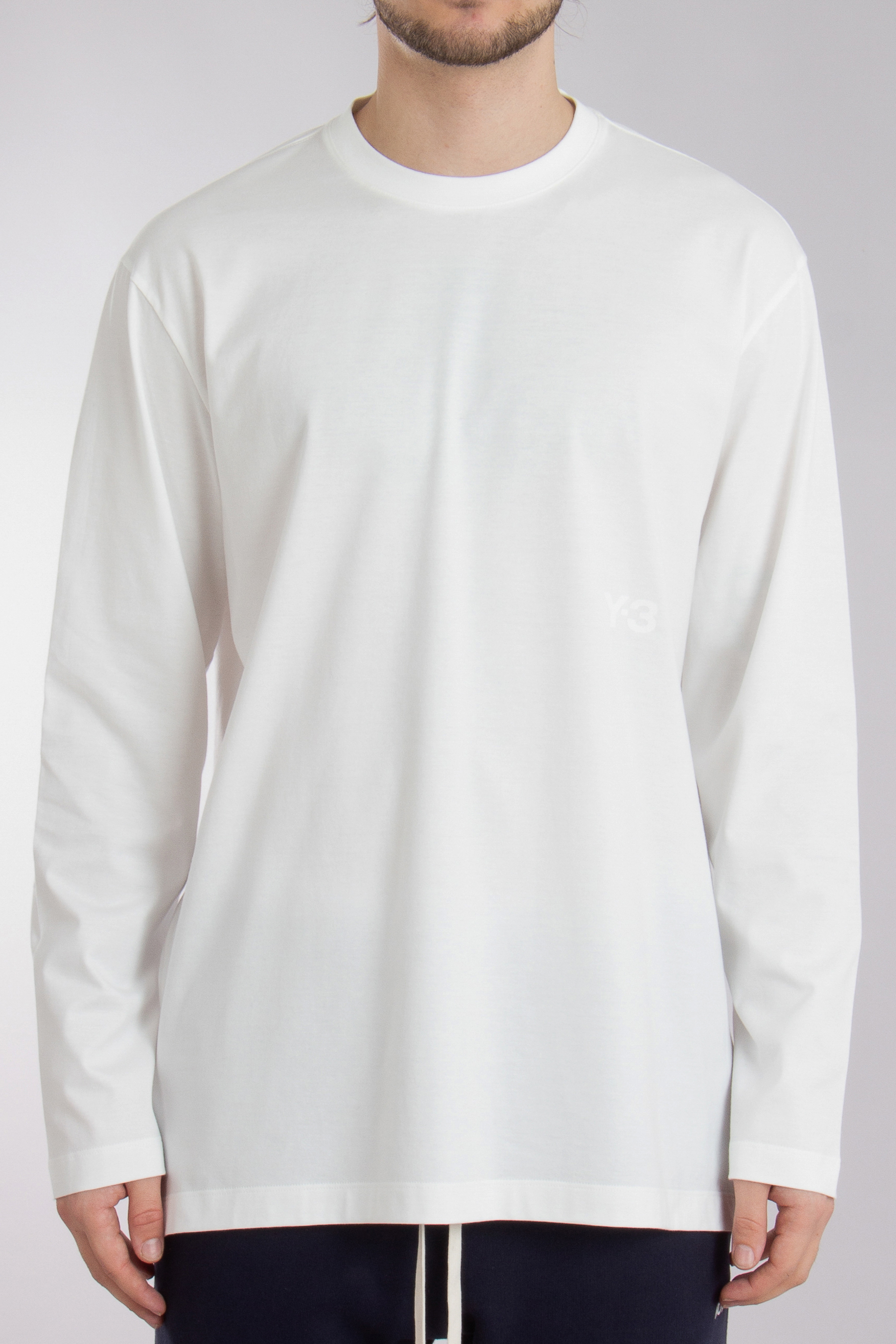 Y-3 Regular Cotton Jersey Long Sleeve T-Shirt