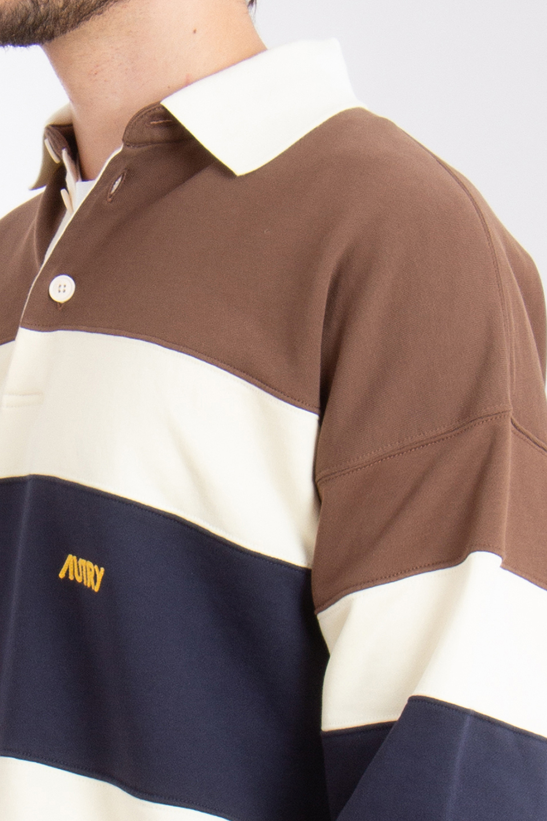 AUTRY Rugby Cotton Fleece Polo Shirt