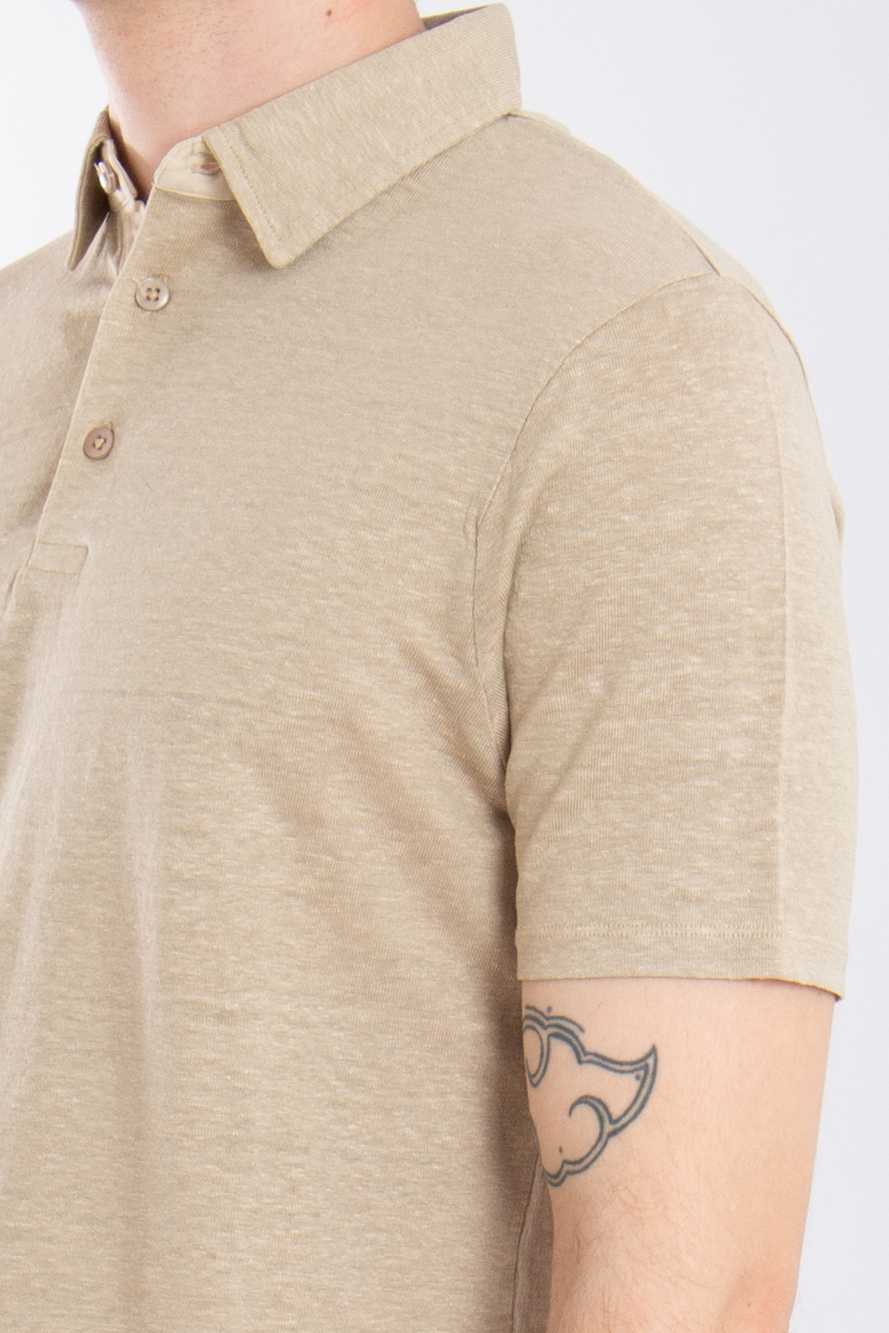 TRUSTED HANDWORK Linen Blend Polo Shirt