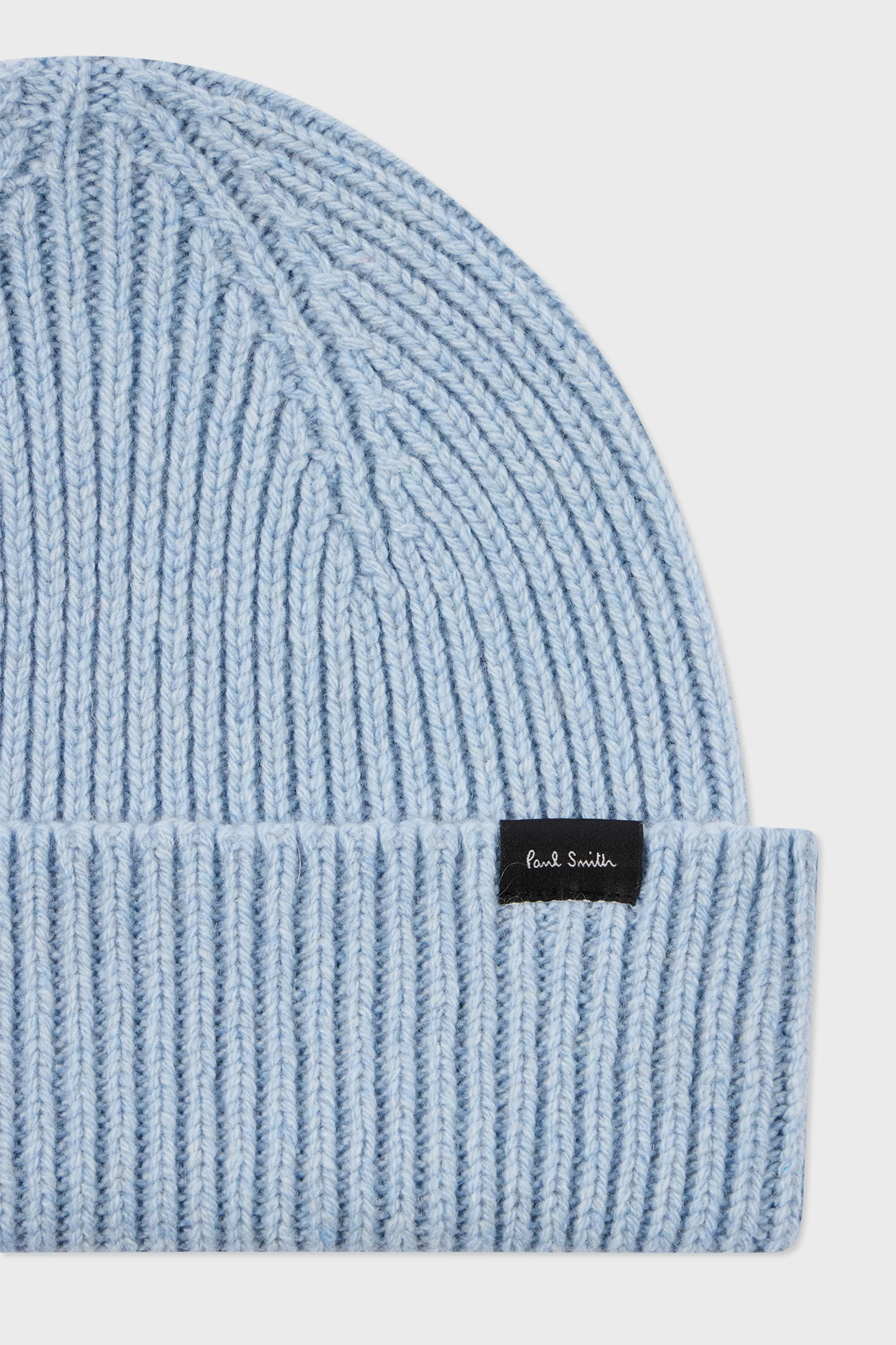 PAUL SMITH Ribbed Cashmere Blend Beanie Hat