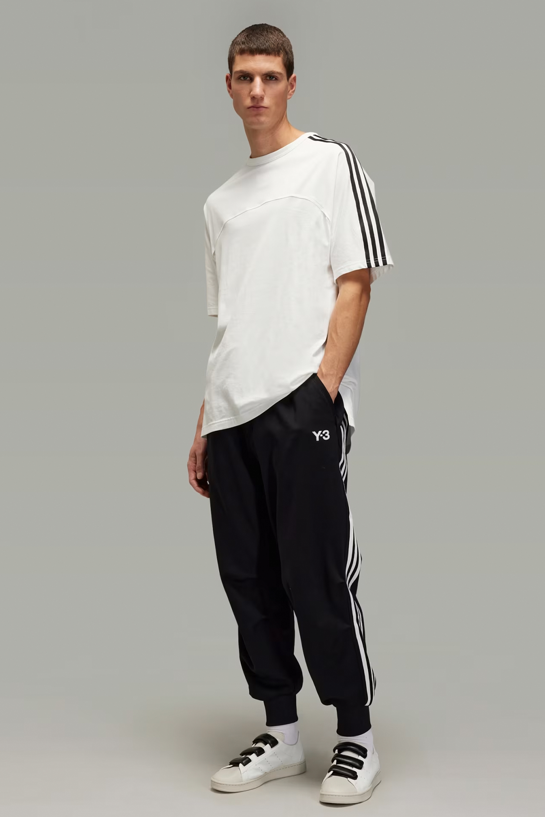 Y-3 Nylon 3-Stripes Cuffed Track Pants