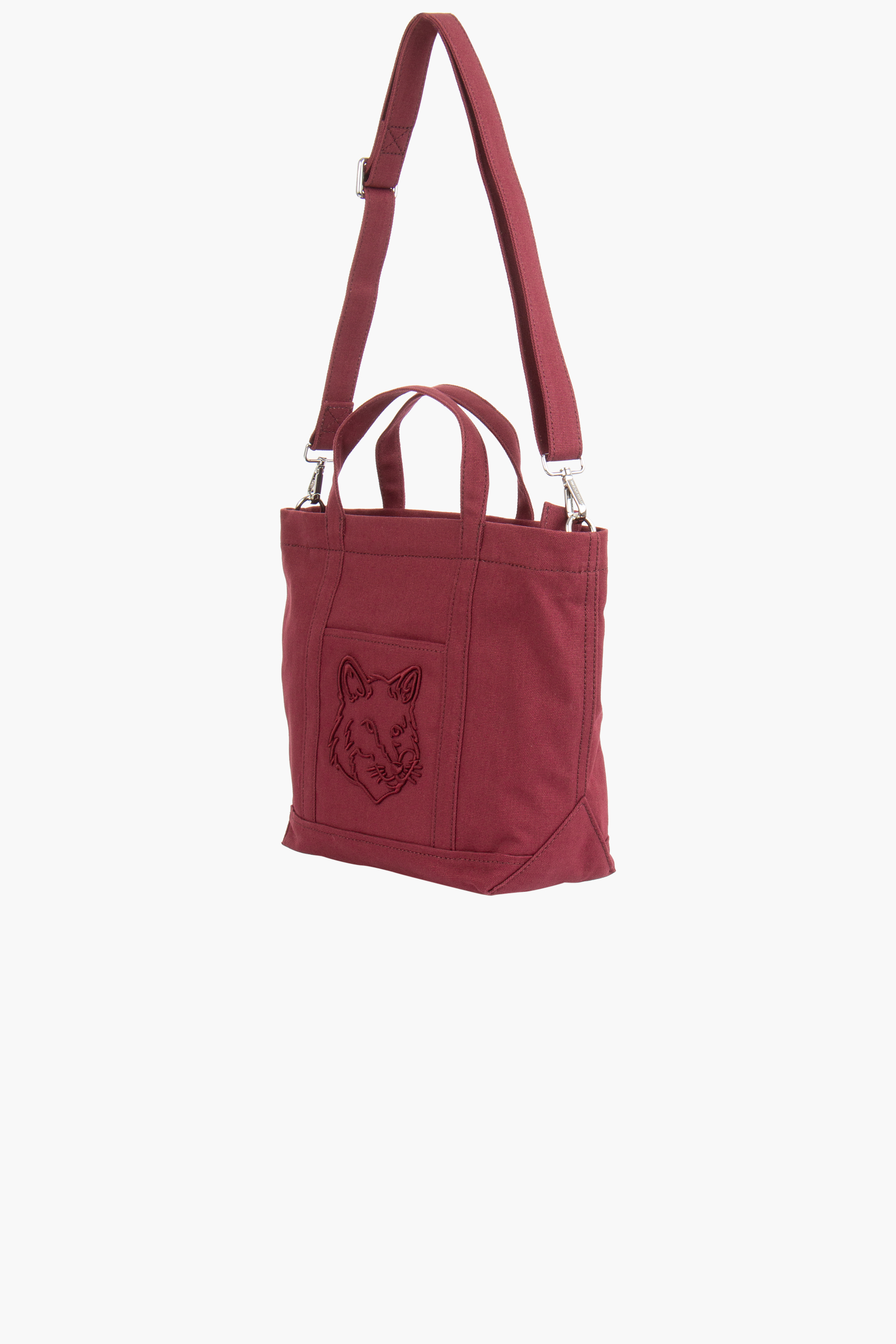 MAISON KITSUNÉ Small Fox Head Coated Canvas Tote Bag 