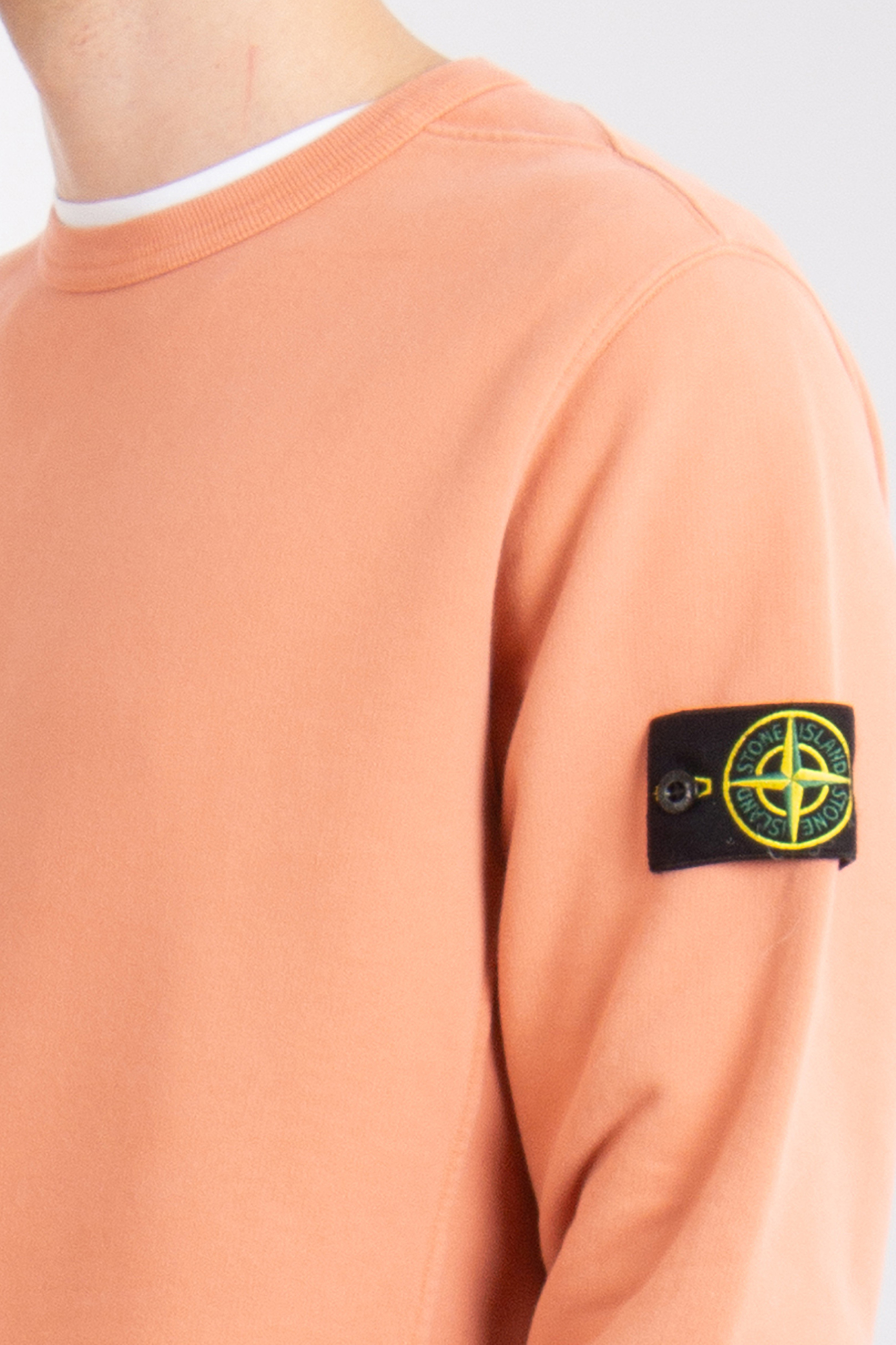 STONE ISLAND Brushed Organic Cotton Fleece Sweatshirt