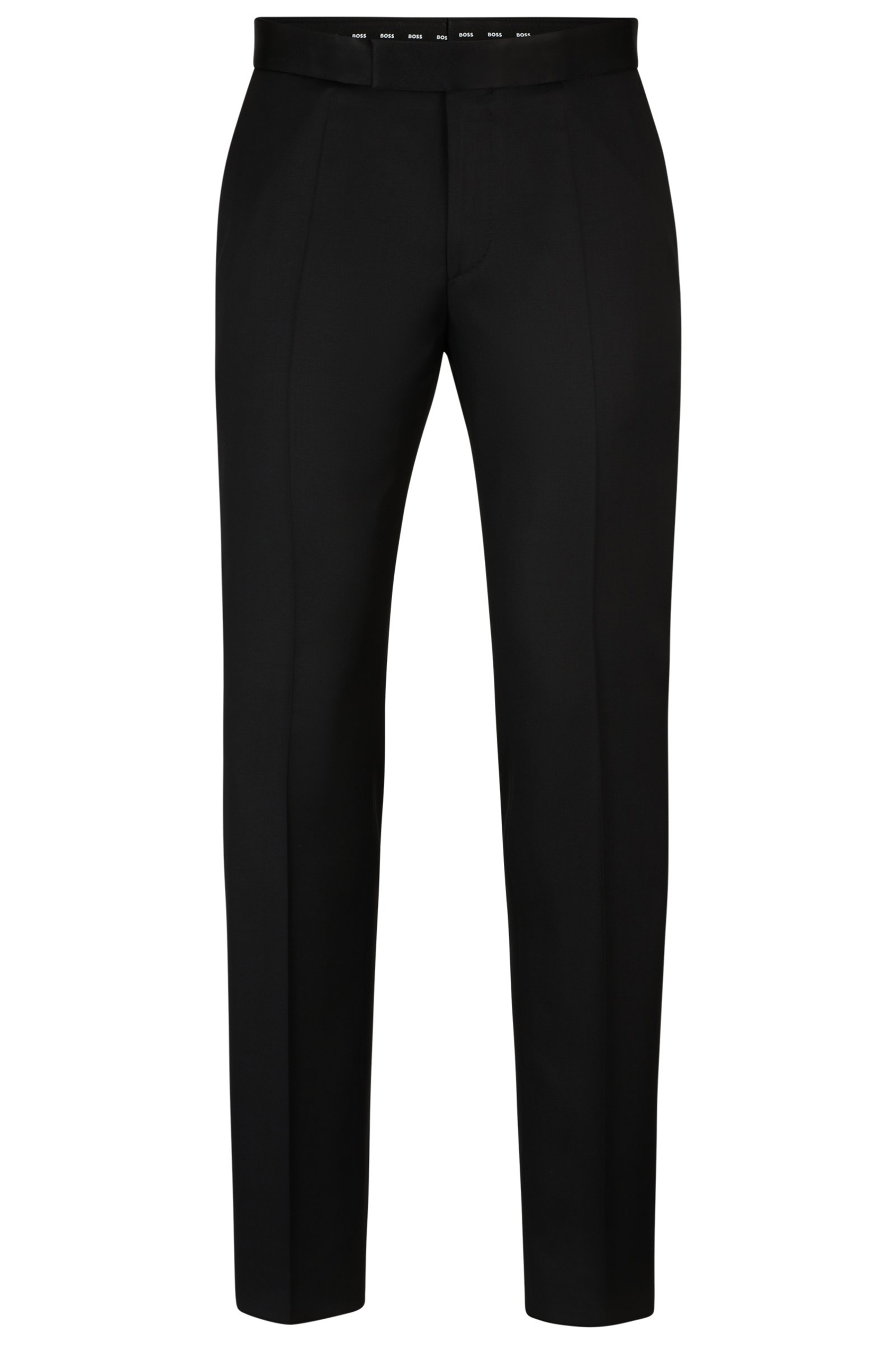 BOSS Virgin Wool Serge Tuxedo Pants H-Lenon