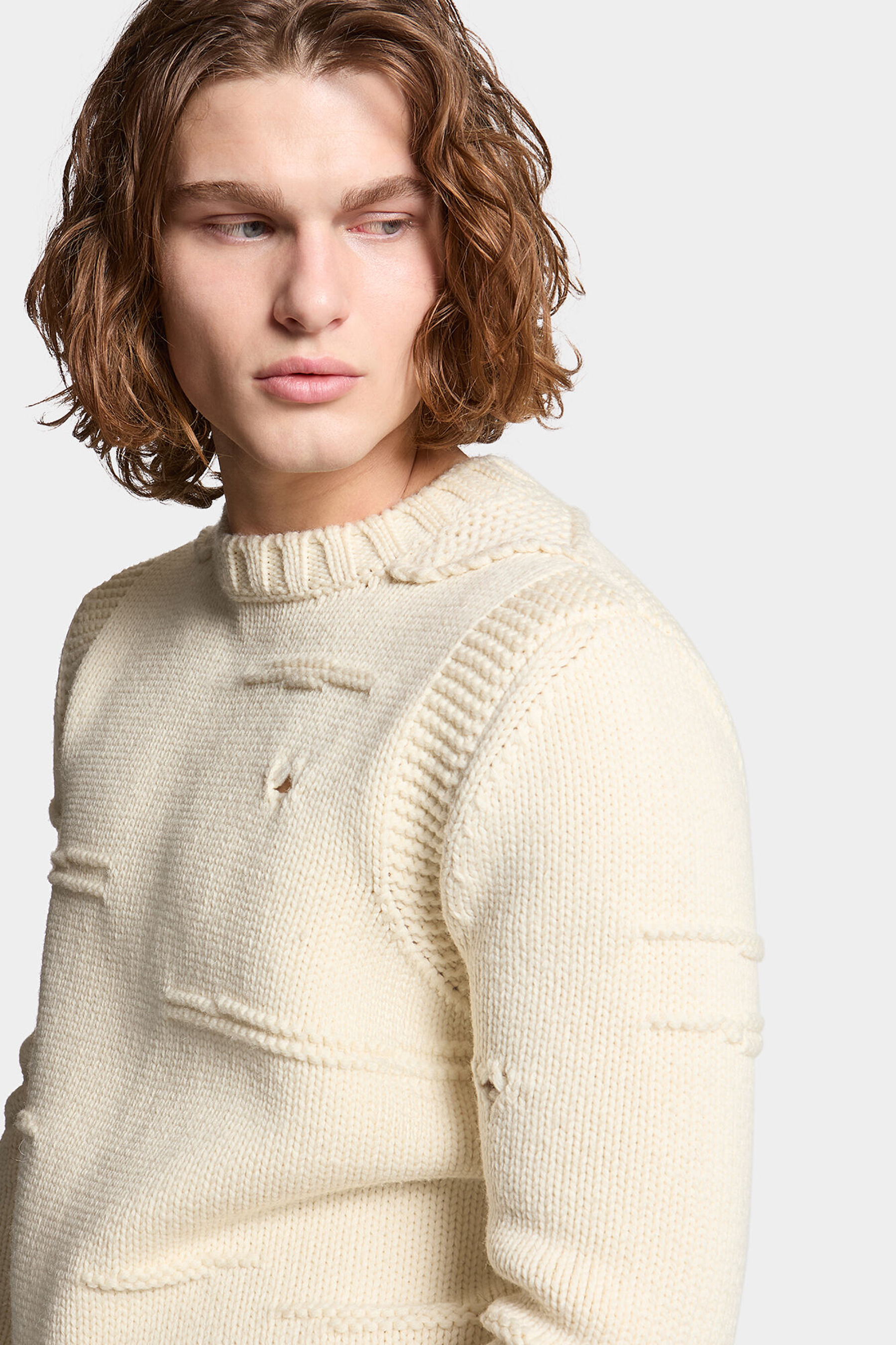 DSQUARED2 Structured Wool Knit Sweater