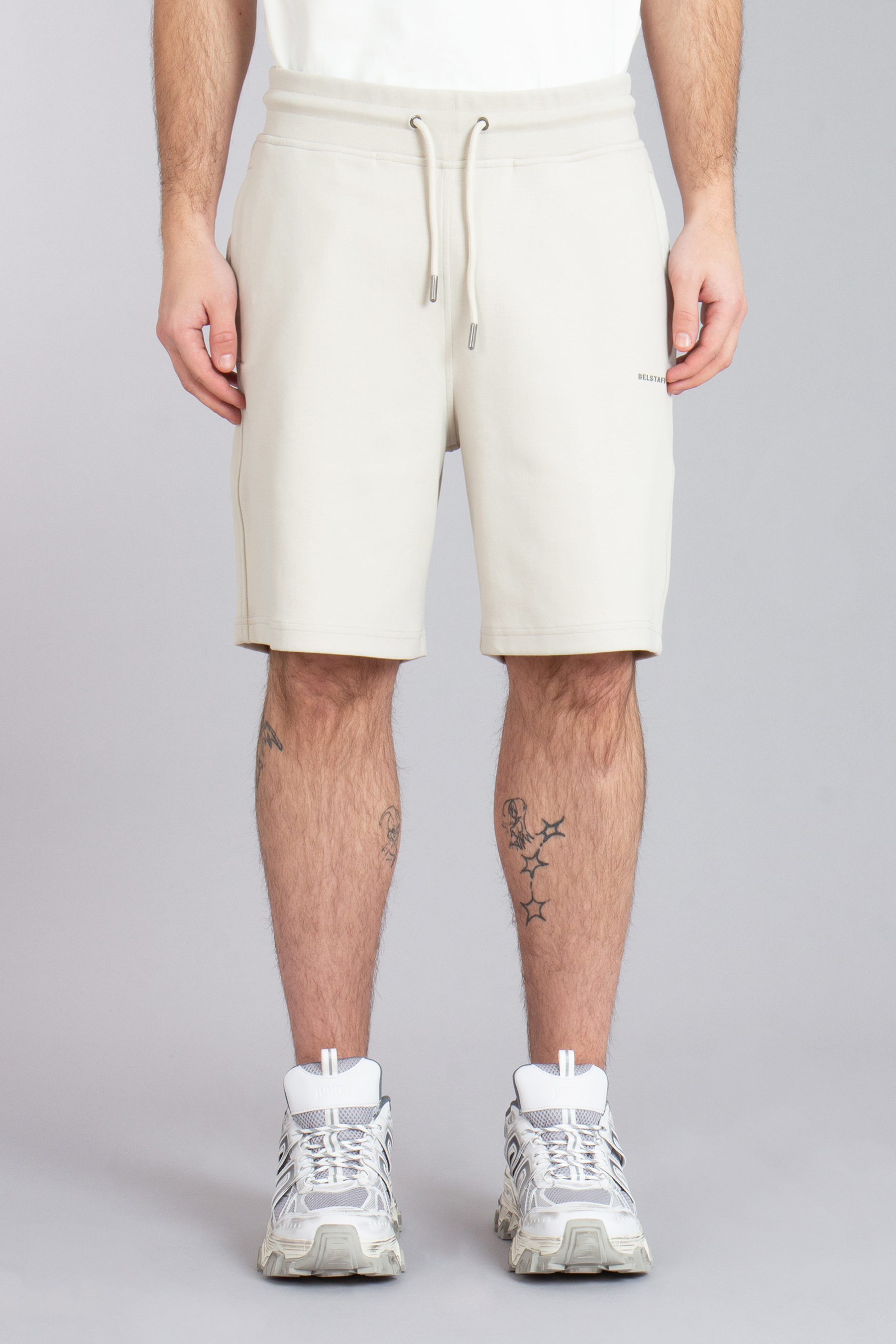 BELSTAFF Cotton Fleece Sweatshorts Alloy