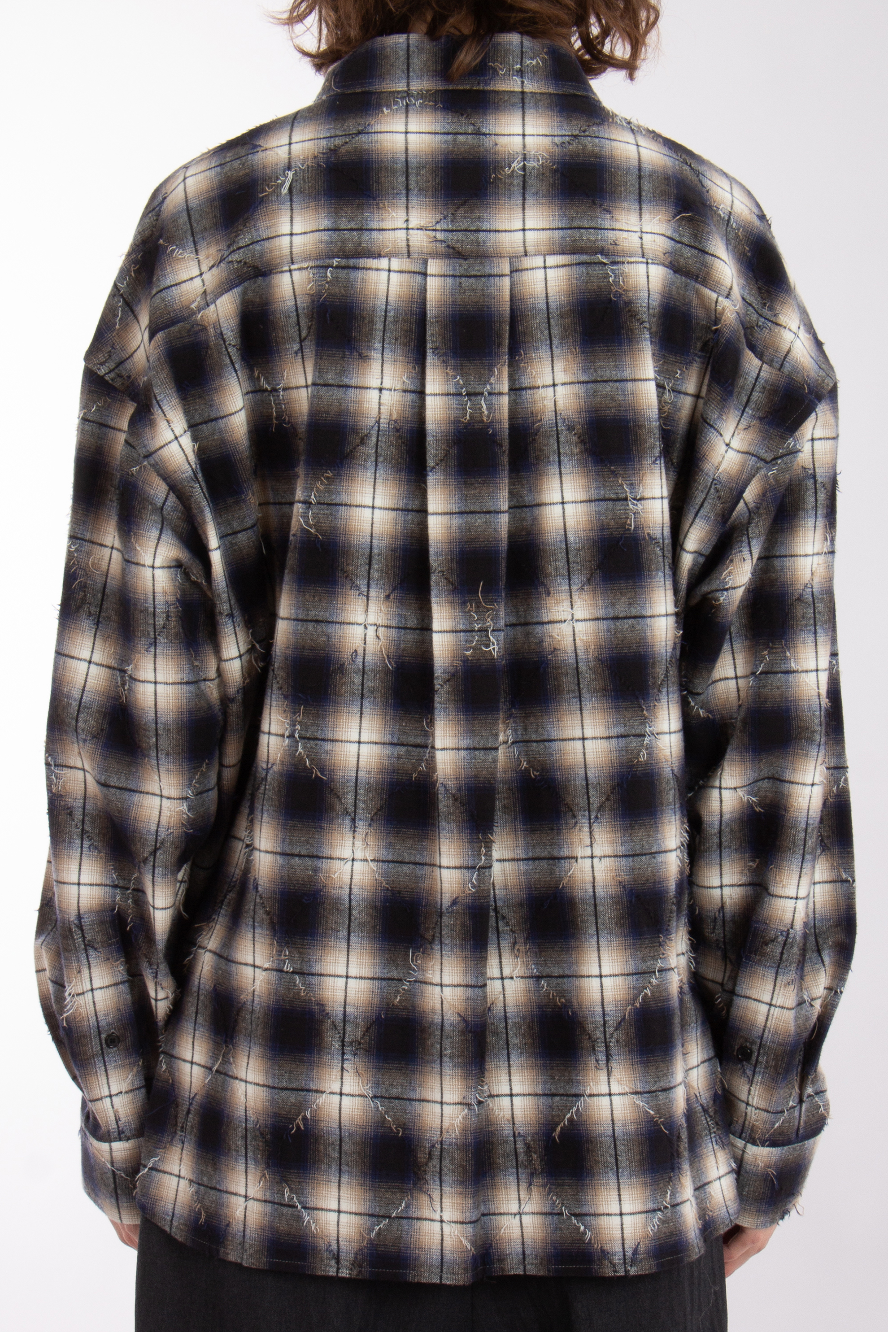 JUUN.J Checked Cotton Flannel Shirt