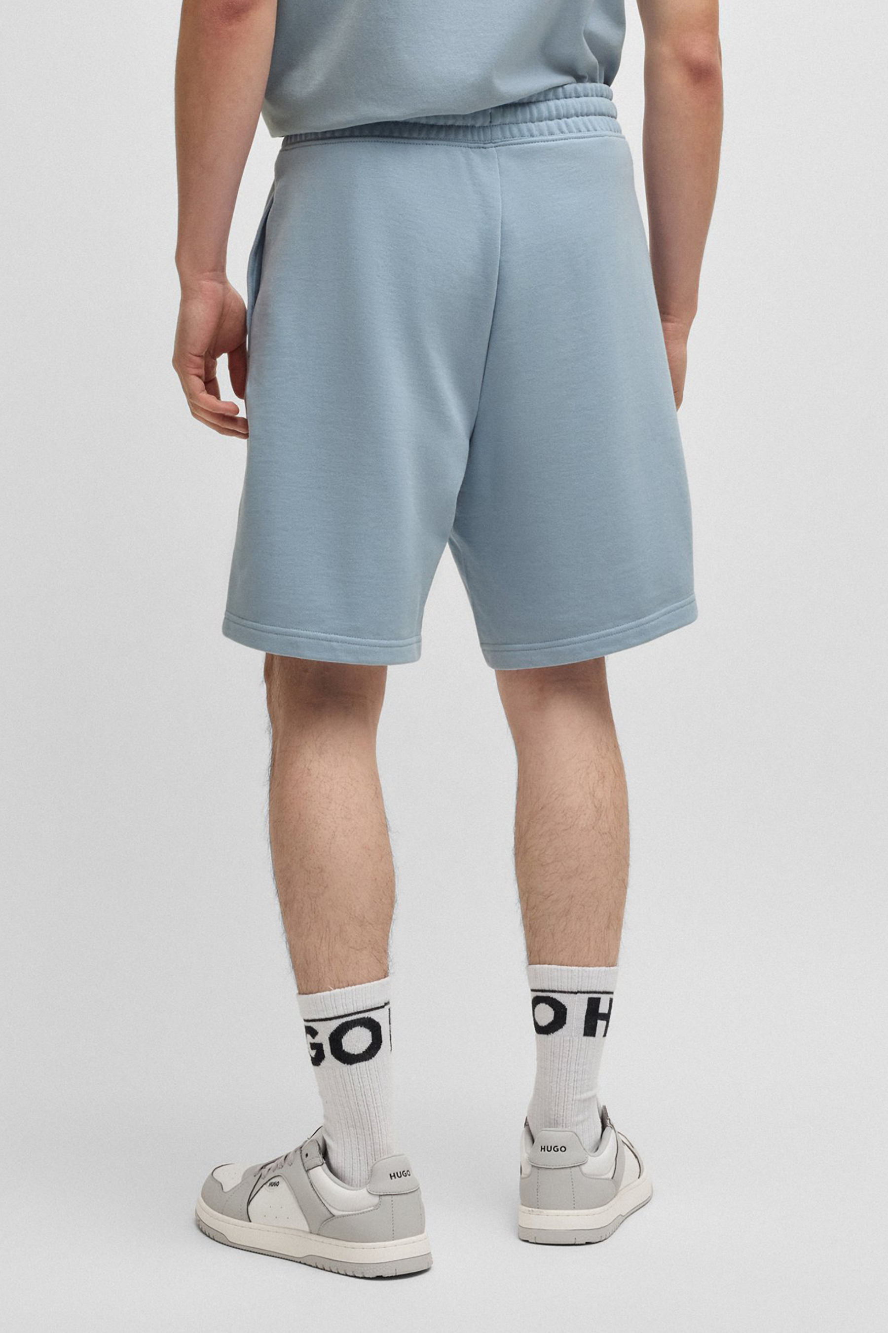 HUGO Relaxed Fit Printed Cotton Terry Shorts Dayono