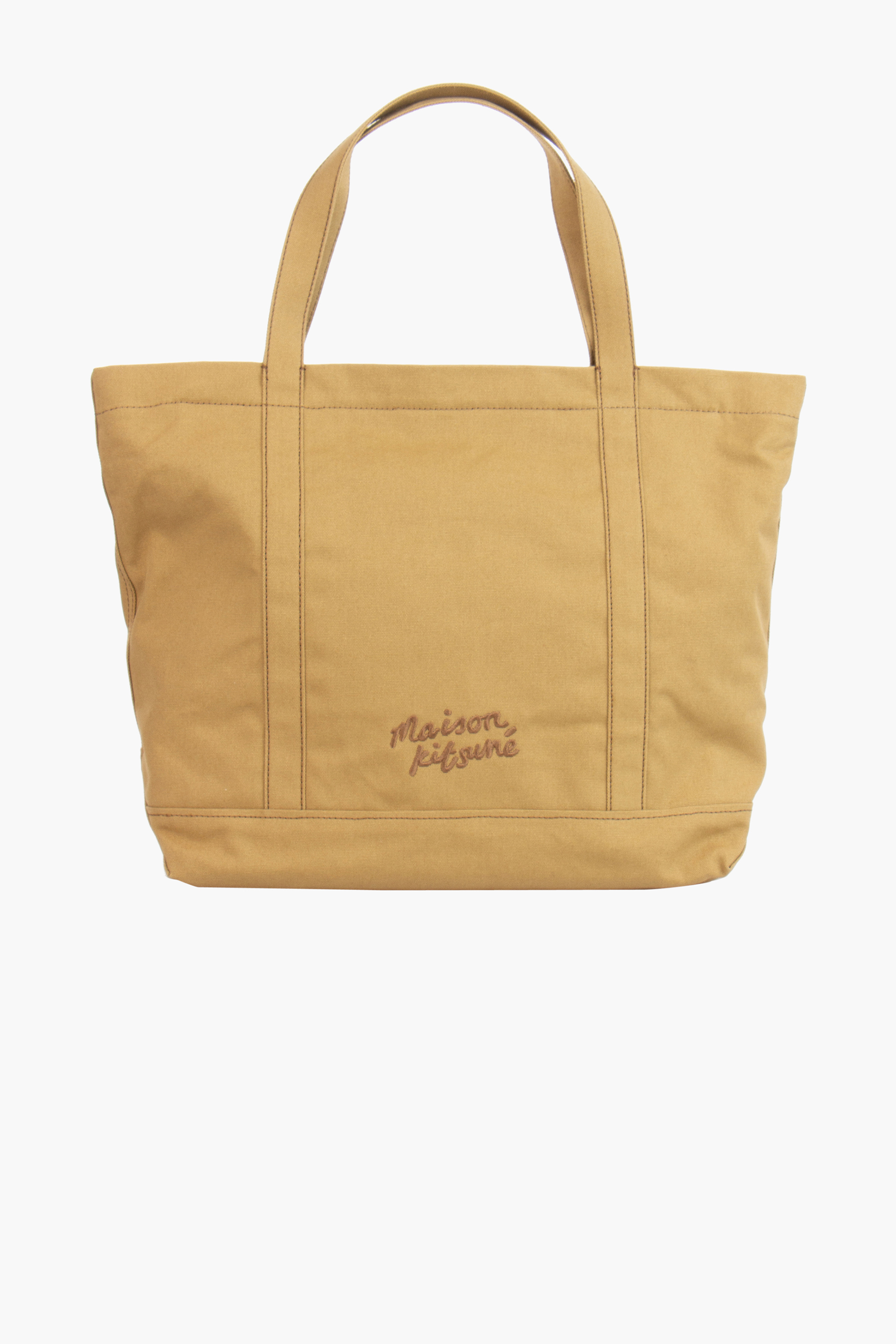 MAISON KITSUNÉ Large Fox Head Coated Canvas Tote Bag 