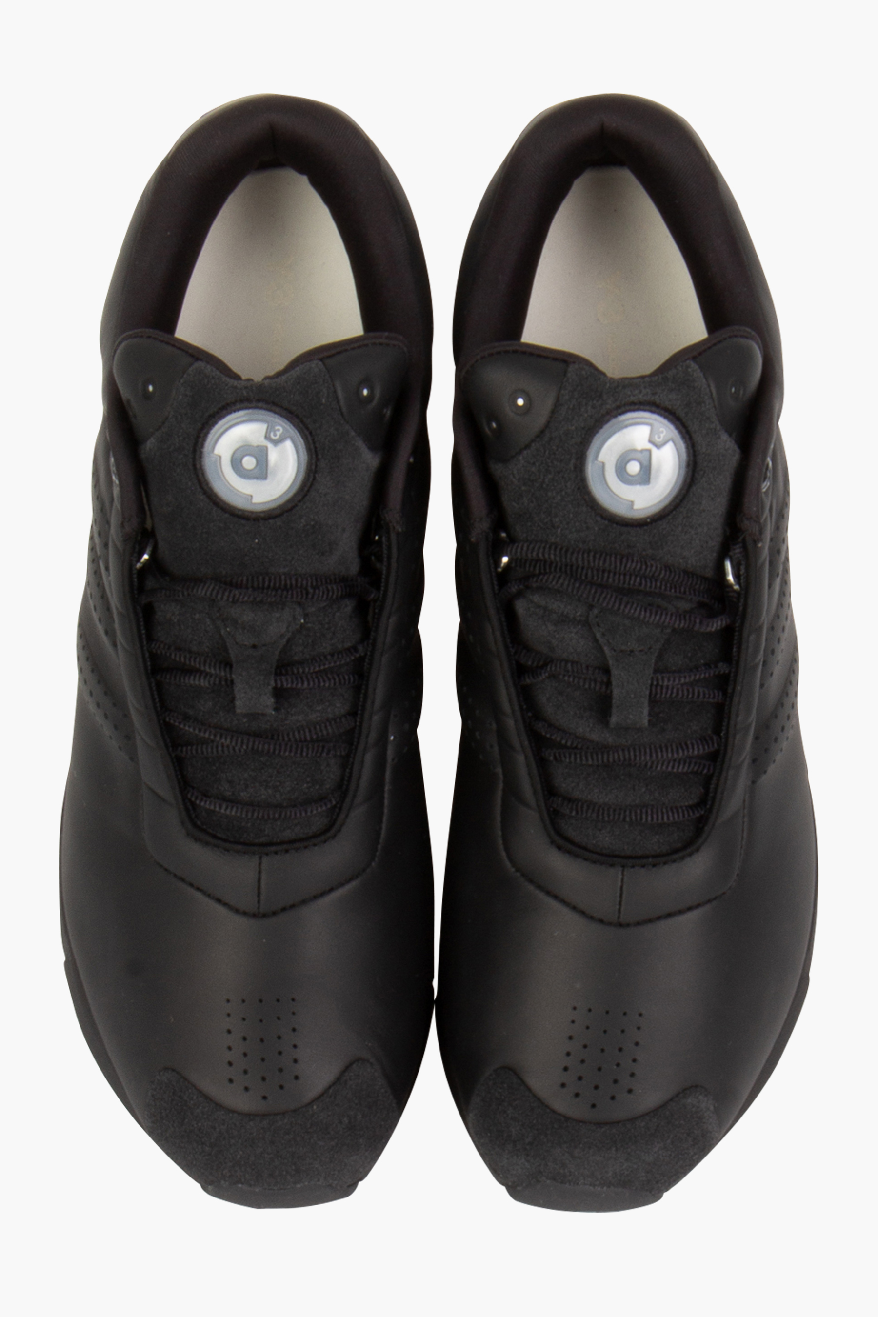 Y-3 Leather & Cashmere Suede Sneakers A3 Control