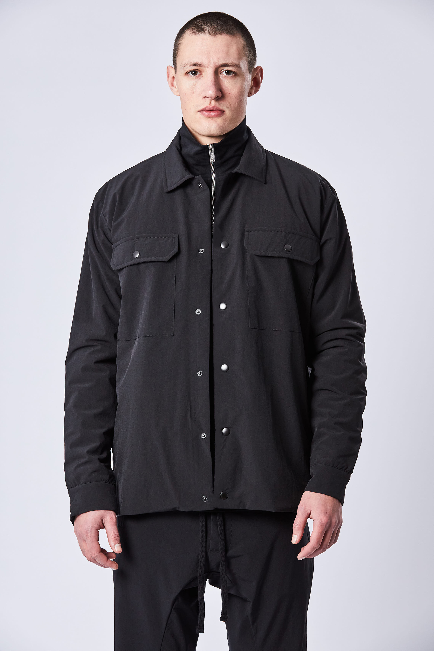 THOM KROM Padded Nylon Overshirt