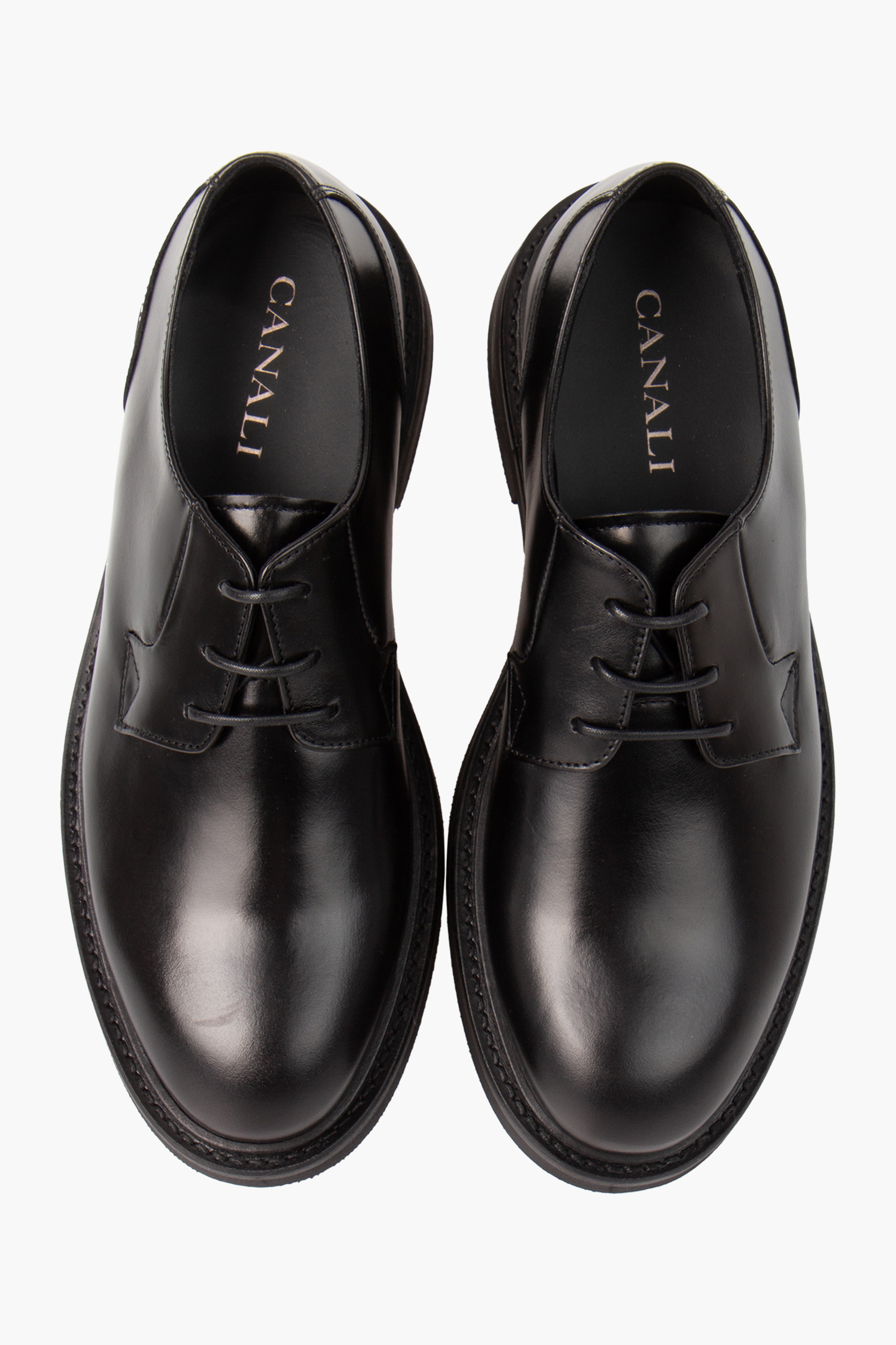 CANALI Smooth Calfskin Derby Shoes