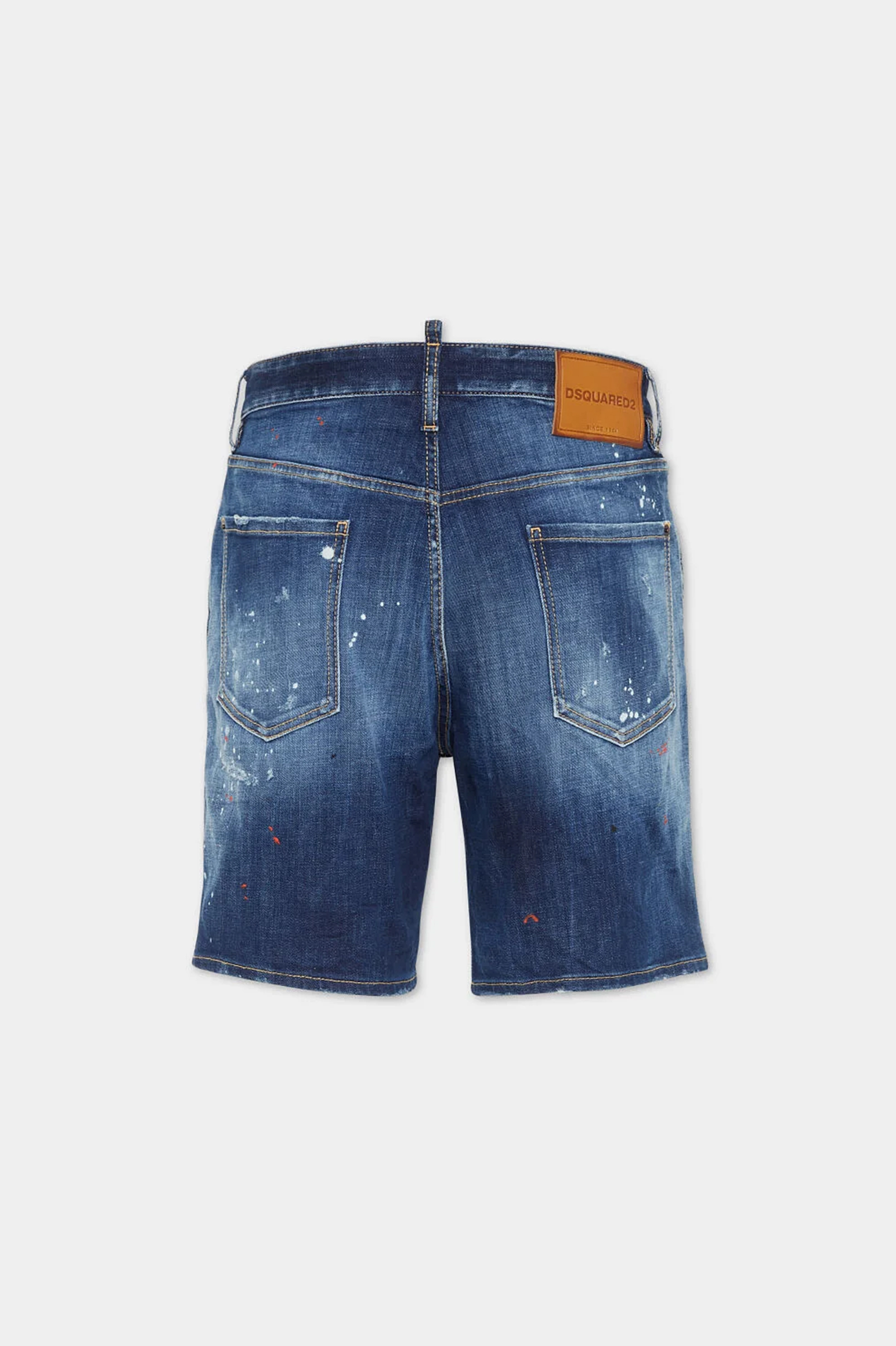 DSQUARED2 Medium Easy Wash Cotton Stretch Denim Marine Shorts 