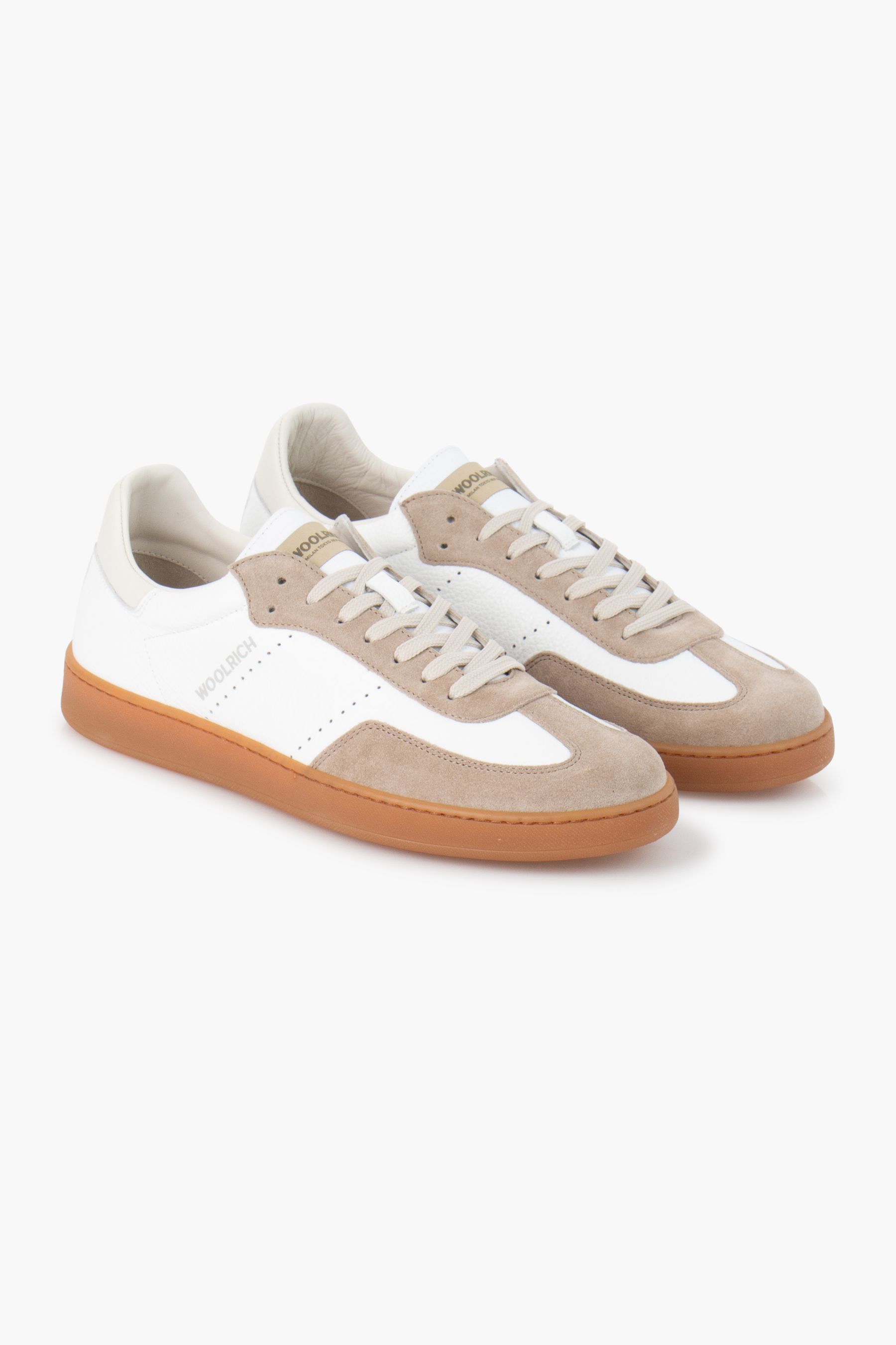 WOOLRICH Grained Leather Sneakers Swing Court