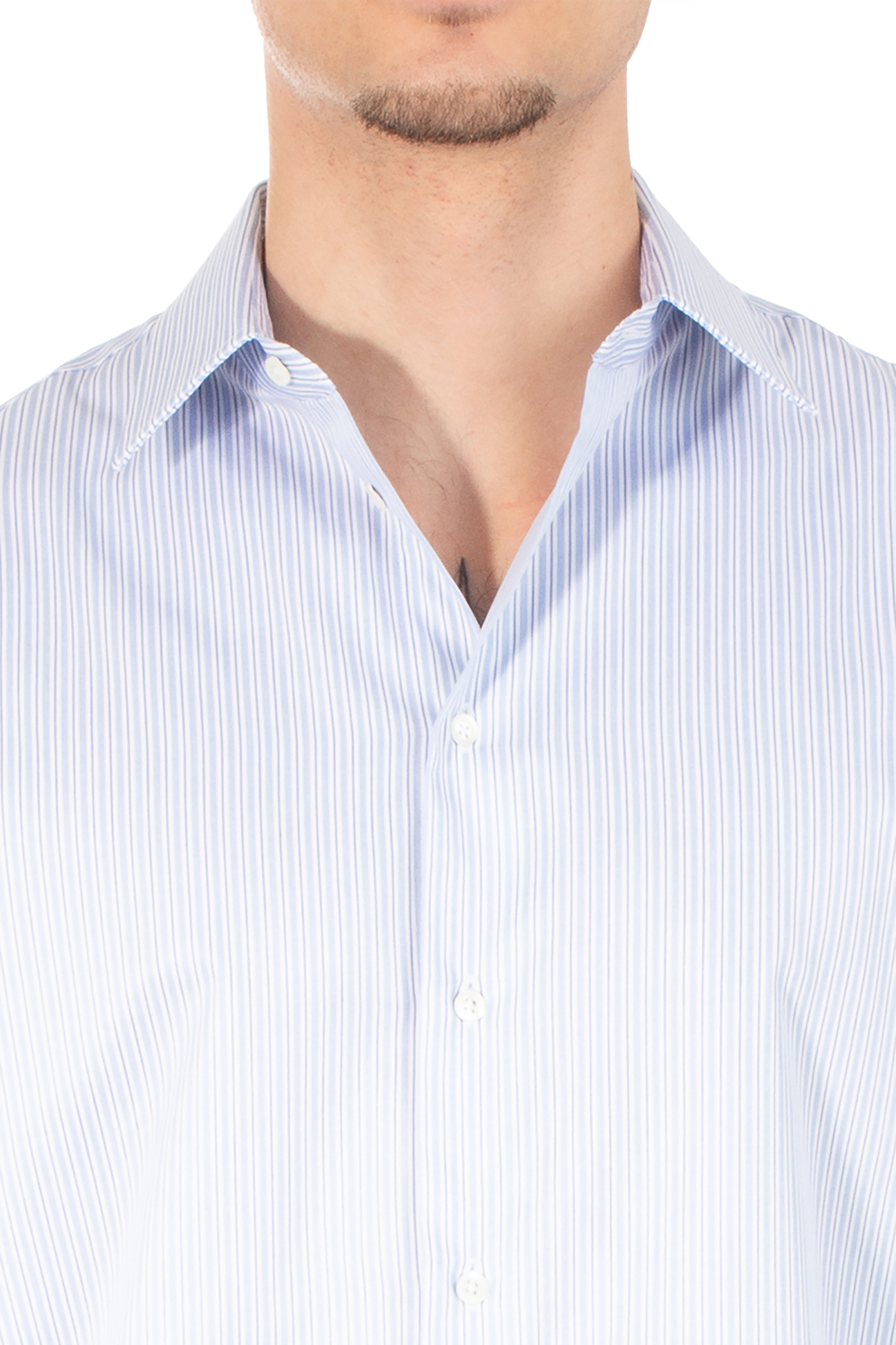 EMPORIO ARMANI Striped Cotton Twill Shirt