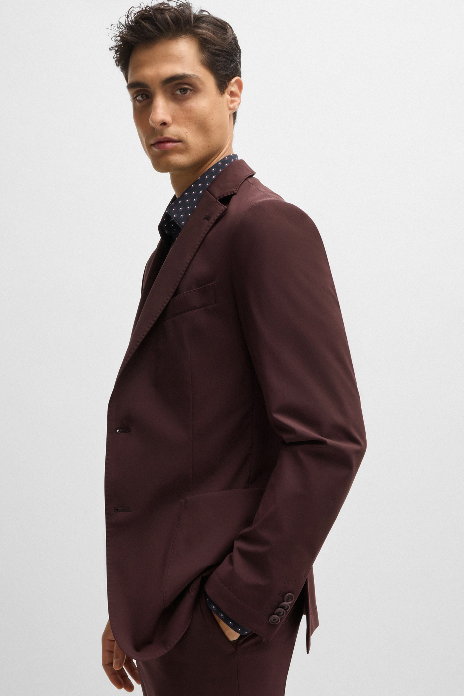 BOSS Slim Fit Performance-Stretch Jersey Jacket P-Hanry