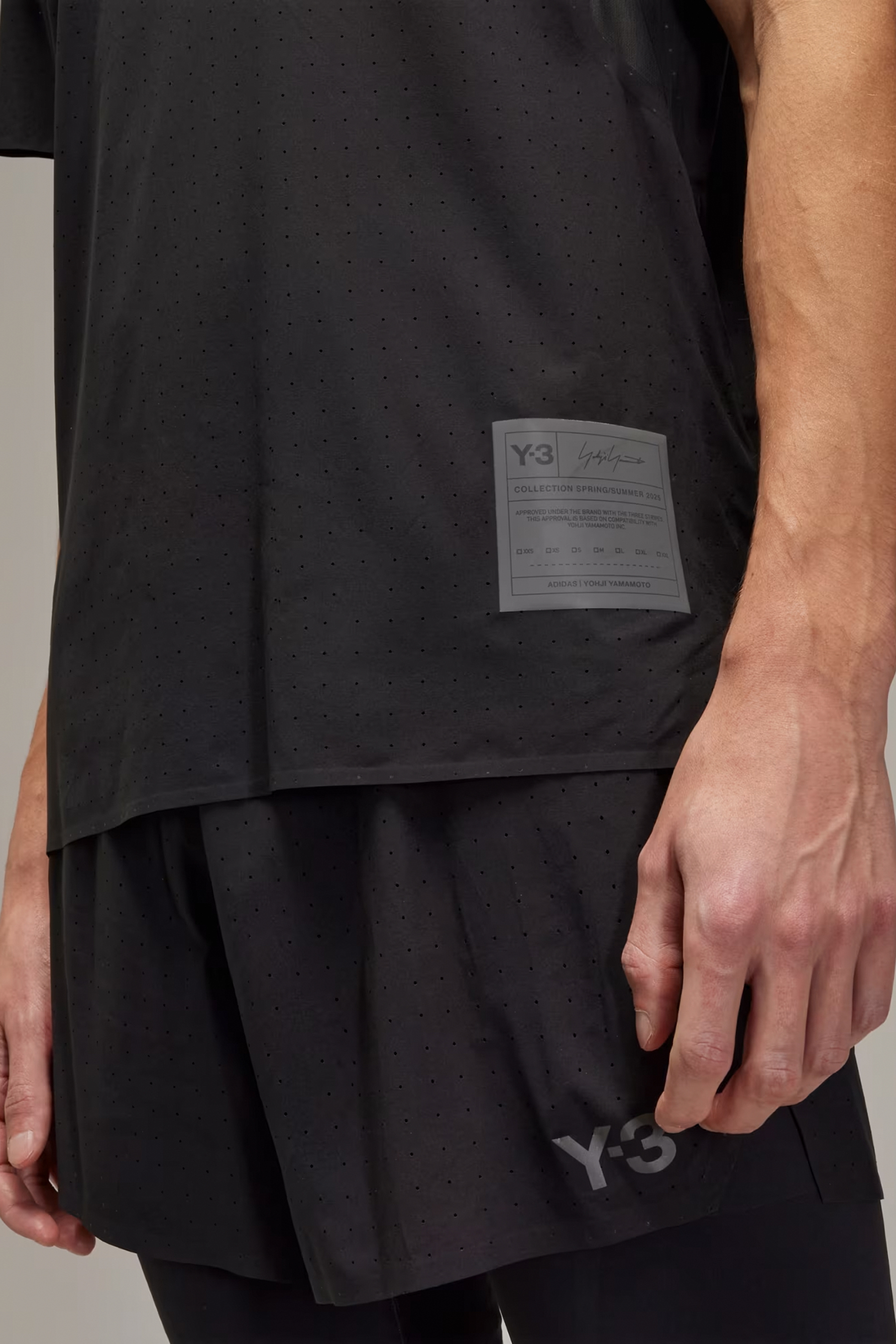 Y-3 Regular Fit Recycled Polyester Stretch Performance Running T-Shirt