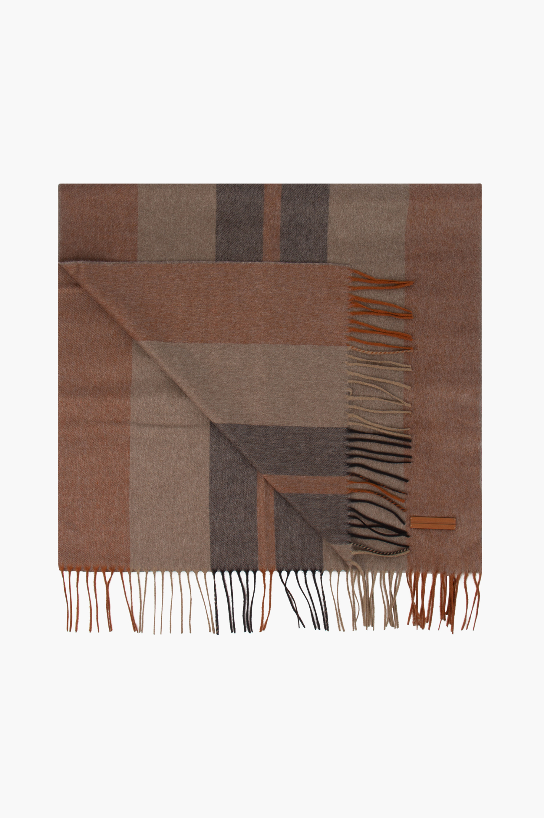 ZEGNA Striped Silk Scarf