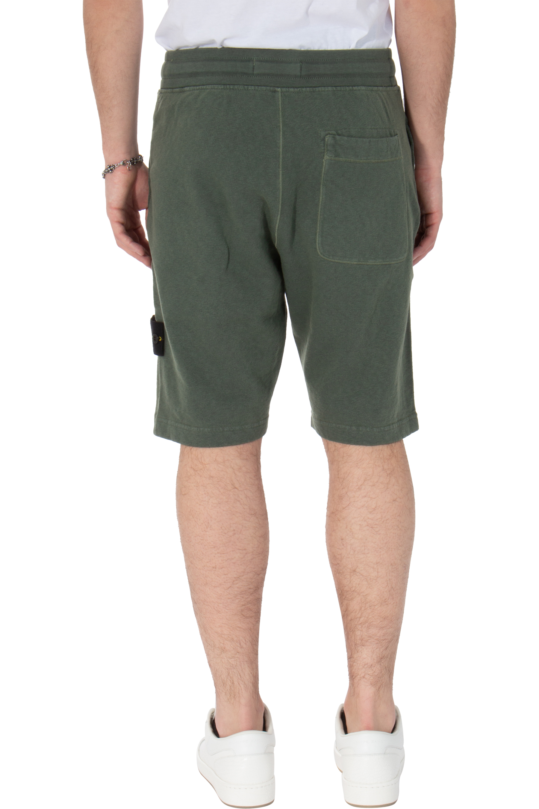 STONE ISLAND Old Effect Cotton Shorts