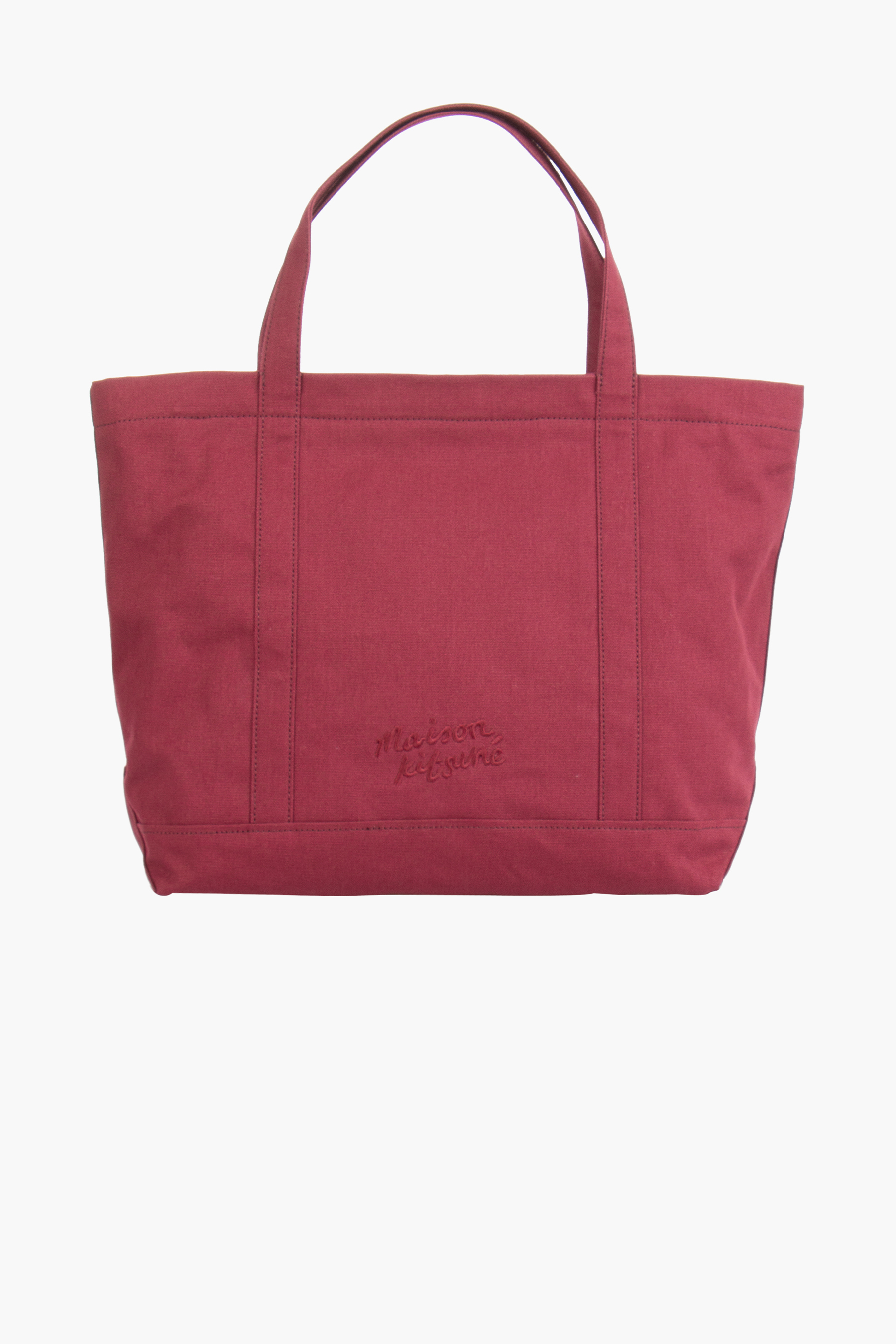 MAISON KITSUNÉ Large Fox Head Coated Canvas Tote Bag