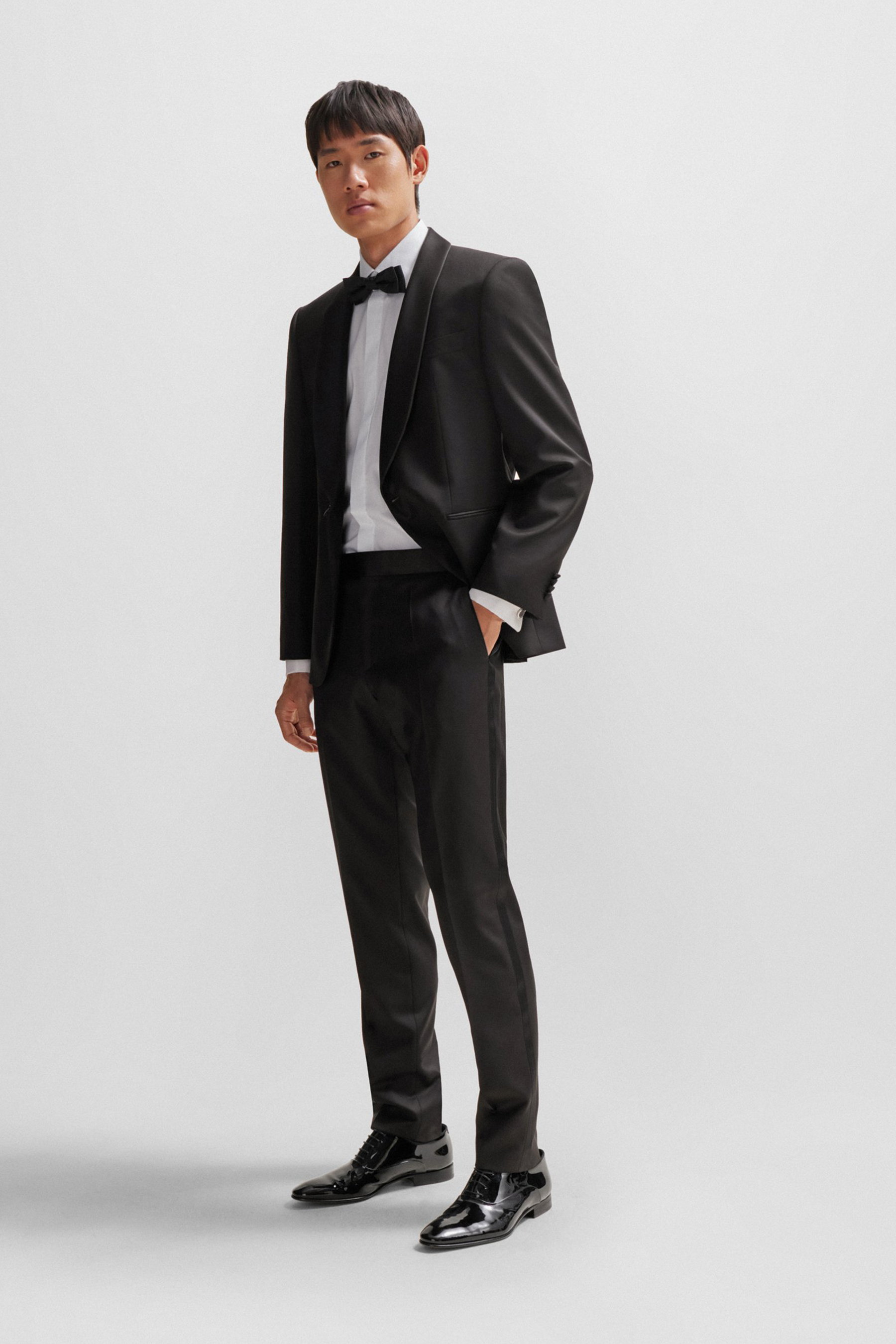 BOSS Virgin Wool Serge Tuxedo Jacket H-Jeckson