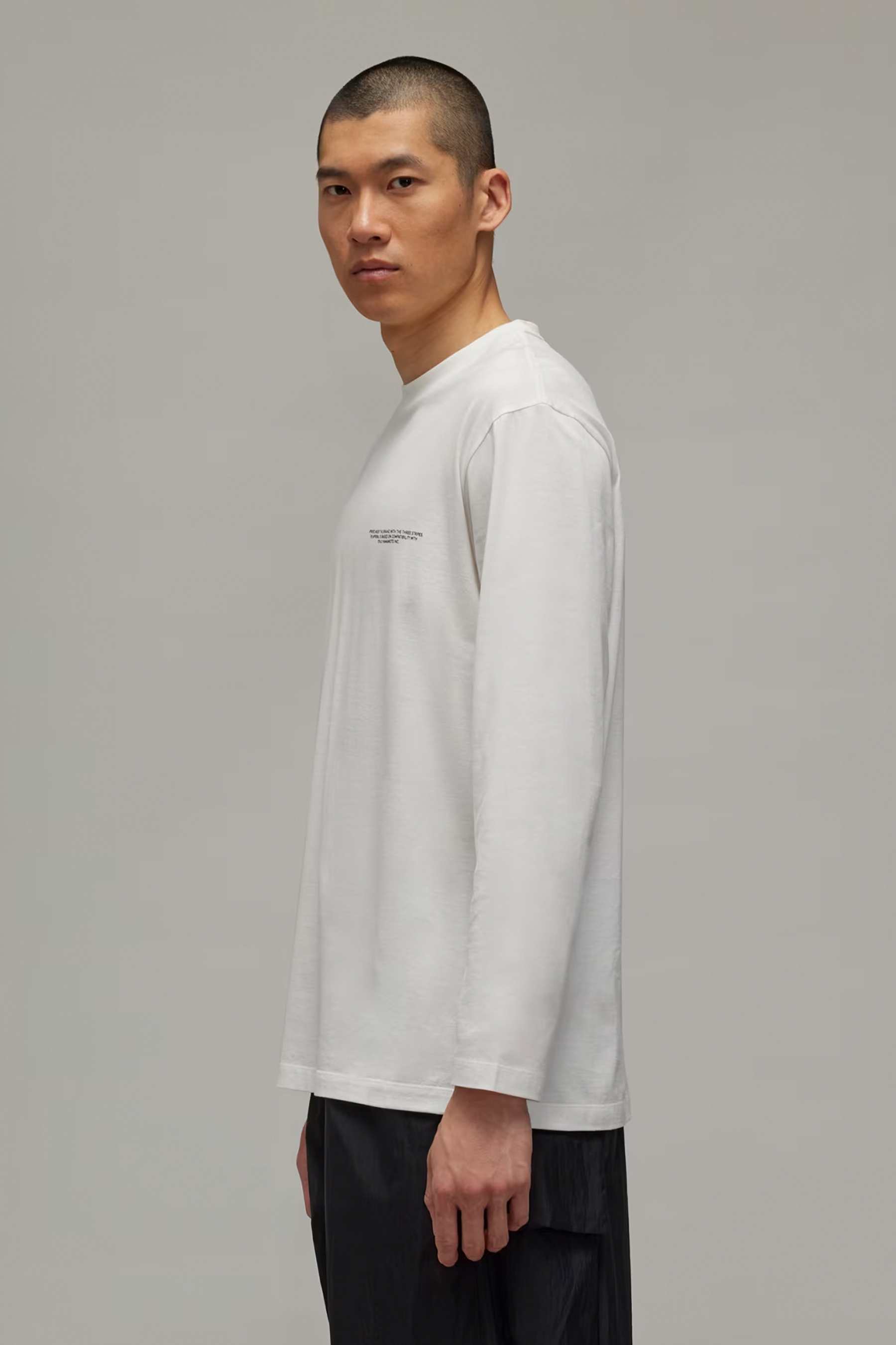 Y-3 Printed Cotton Jersey Long Sleeve T-Shirt