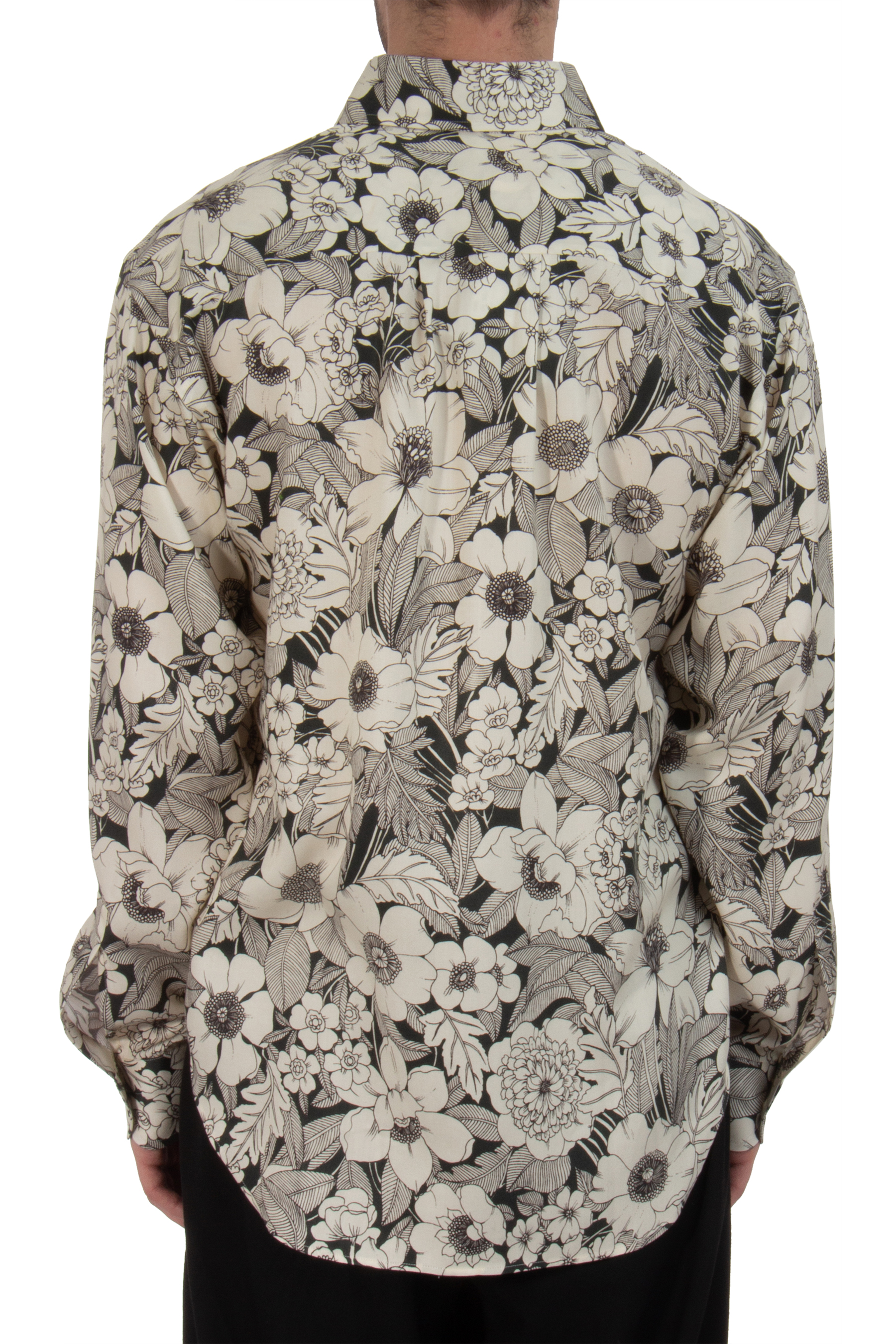 TOM FORD Linear Floral Fluid Fit Lyocell Shirt