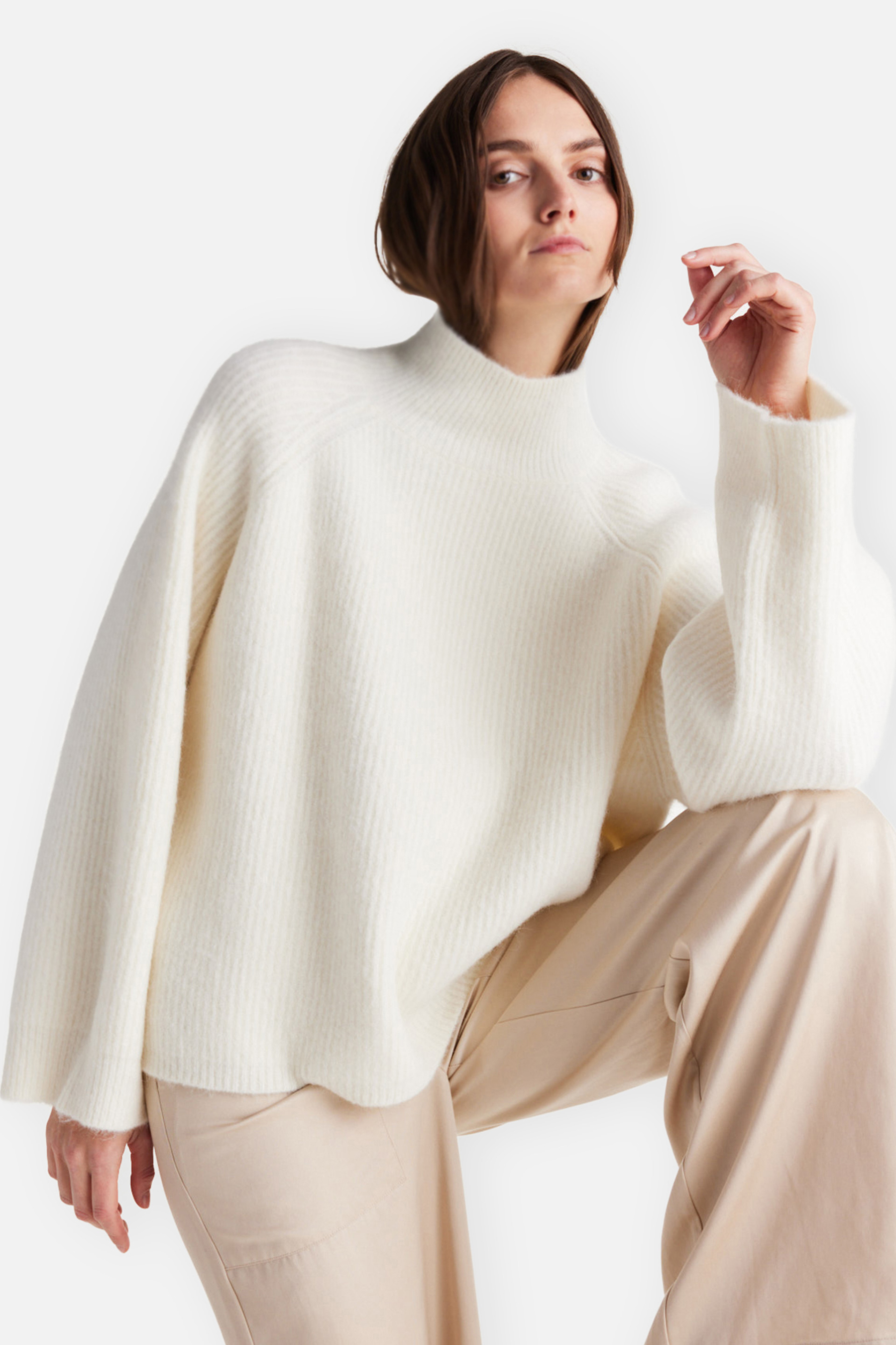 IHEART Oversized Alpaca-Wool-Blend Sweater Ilaydana 