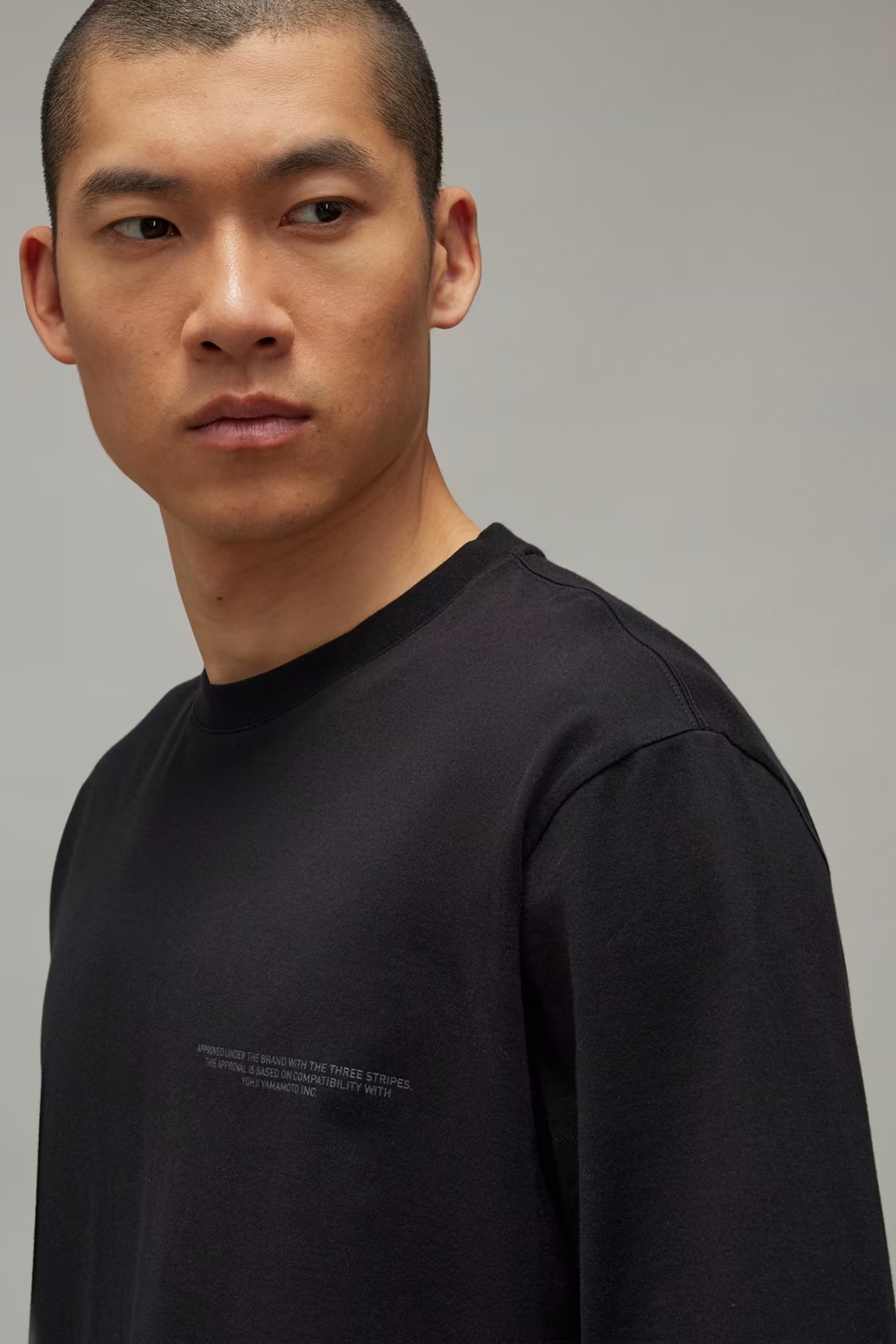 Y-3 Printed Cotton Jersey Long Sleeve T-Shirt