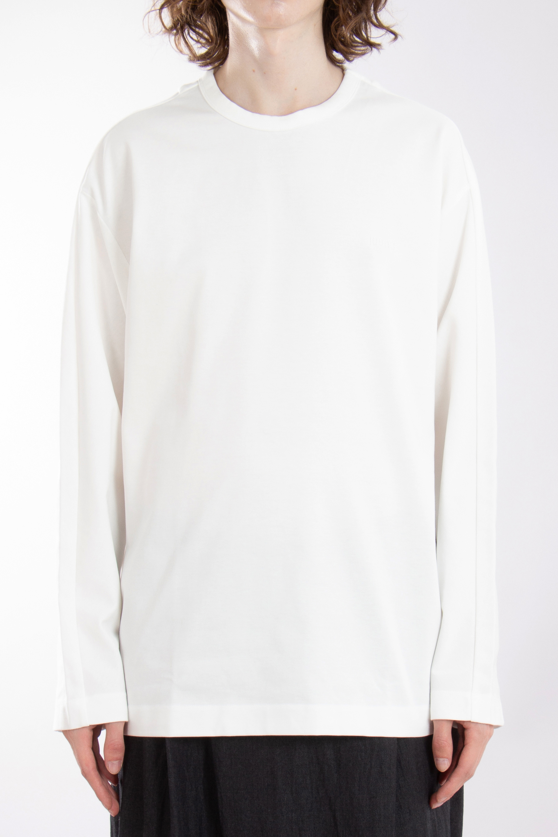 JUUN.J Embroidered Oversized Cotton Jersey Long Sleeve T-Shirt