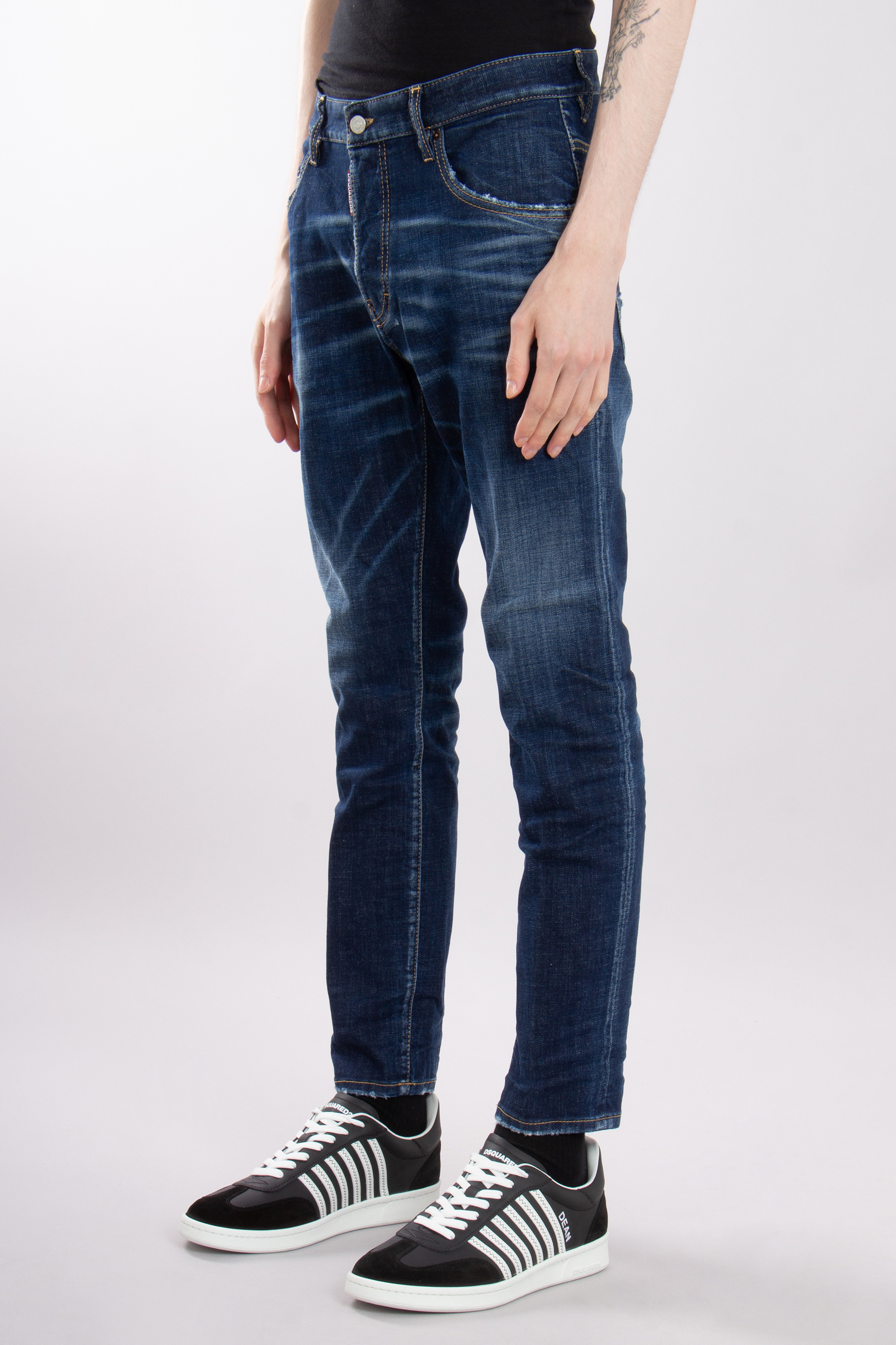 DSQUARED2 Cotton Stretch Denim Skater Jeans