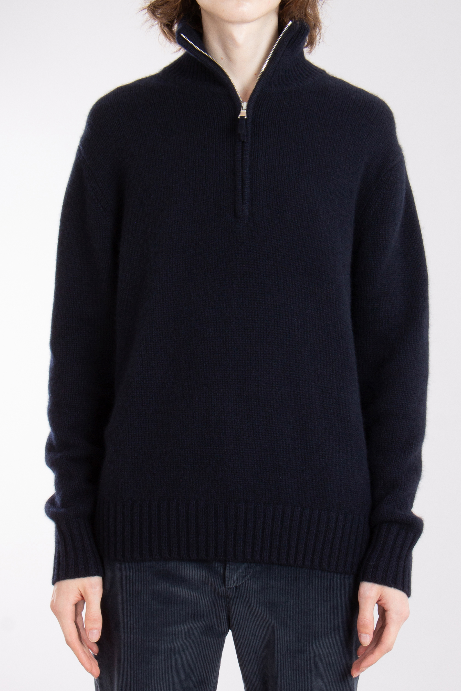 ALLUDE Cashmere Half Zip Sweater