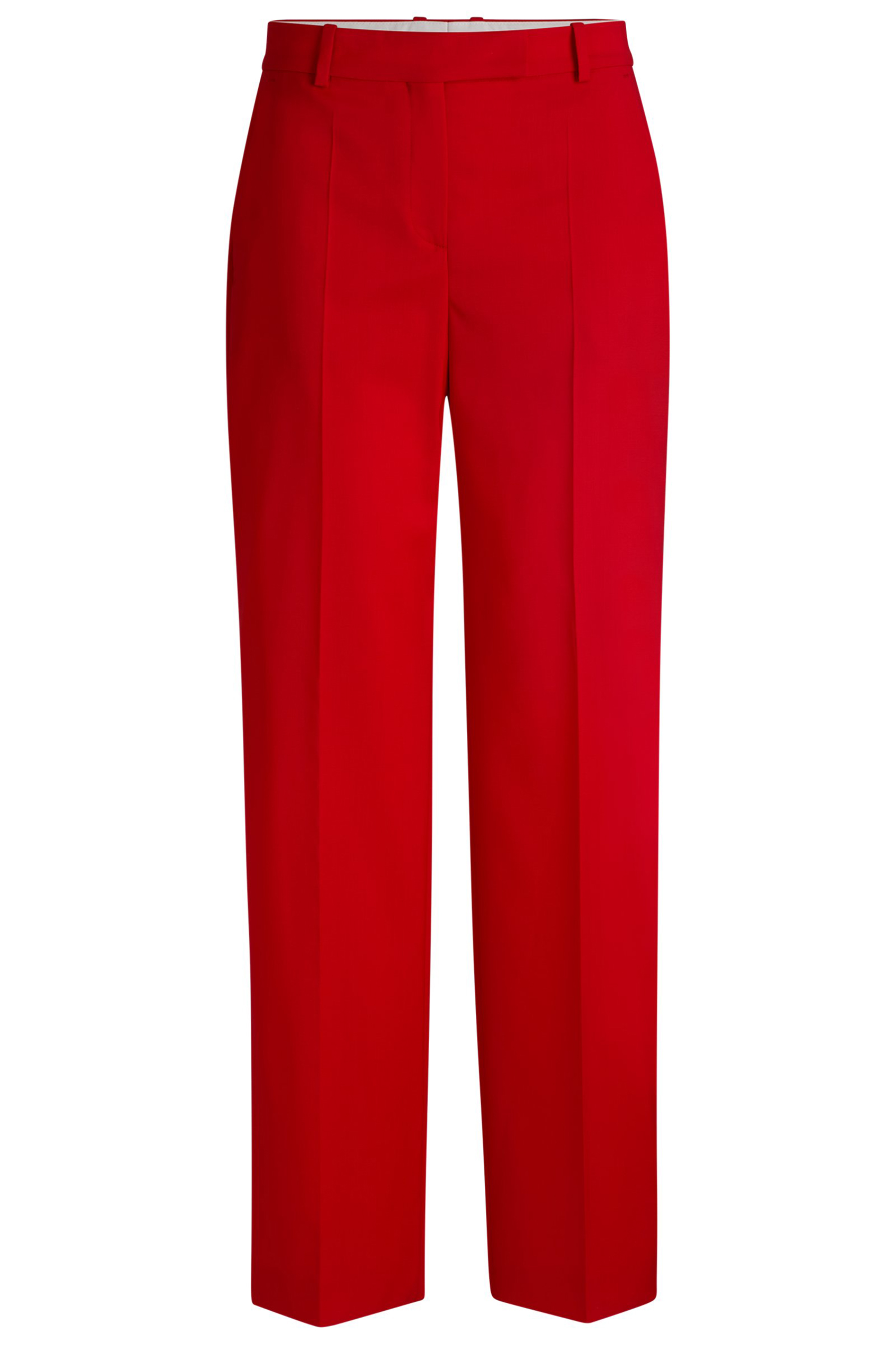 BOSS Straight Leg Virgin Wool Pants Tilda