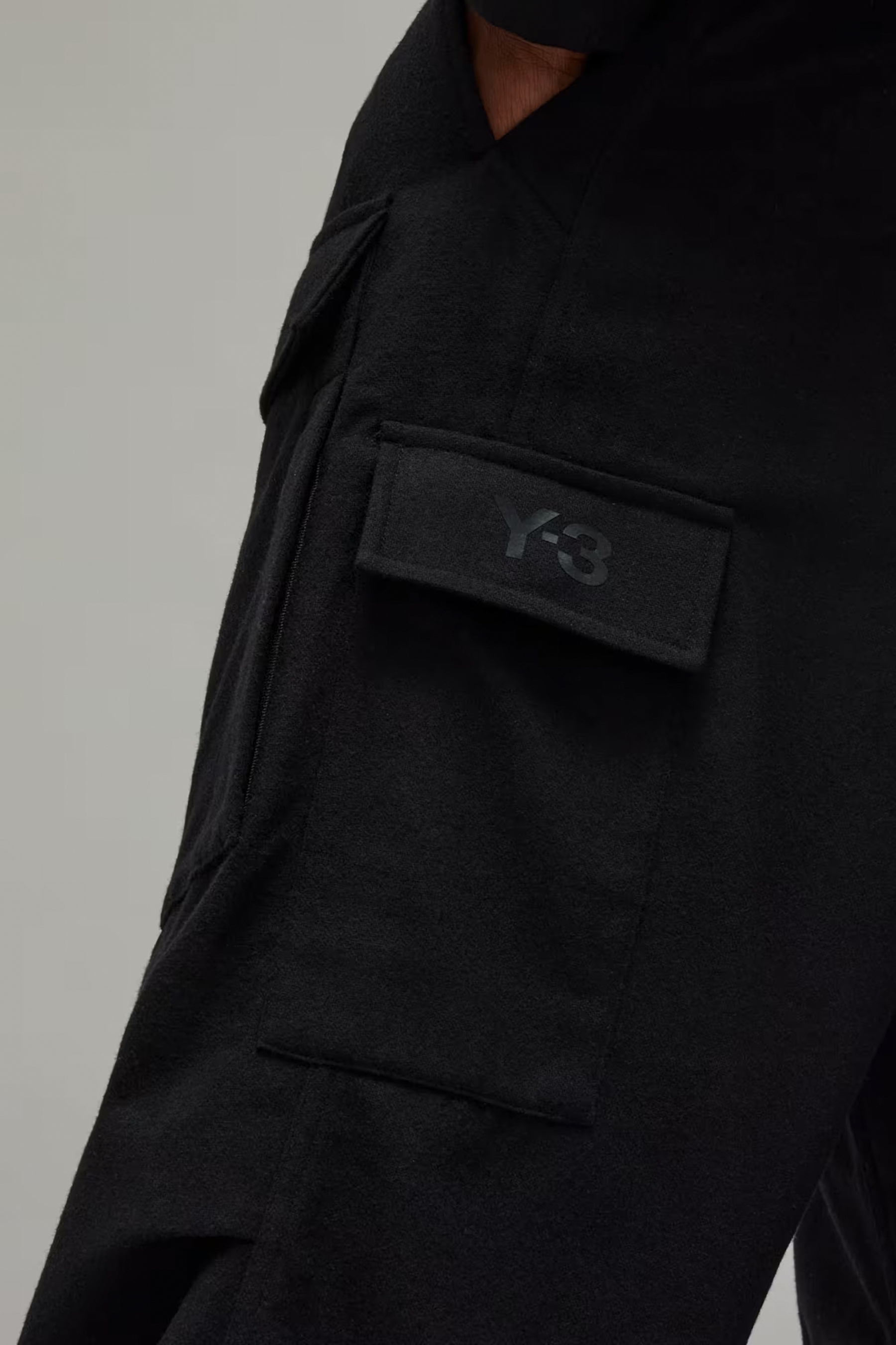 Y-3 Recycled Polyester-Wool Flannel Cargo Pants