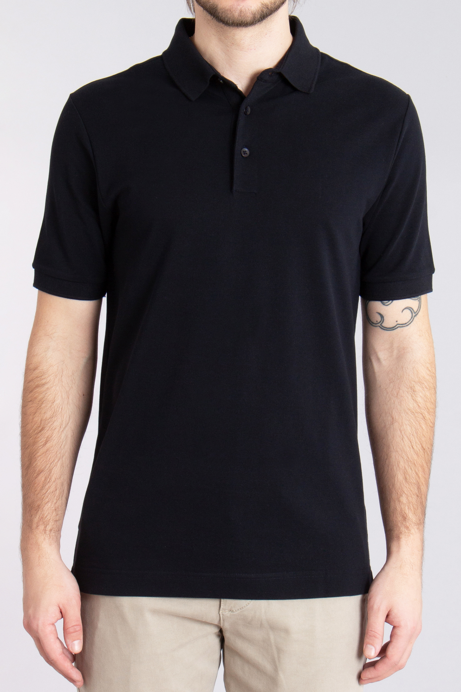 TRUSTED HANDWORK Supima Cotton Piqué Polo Shirt