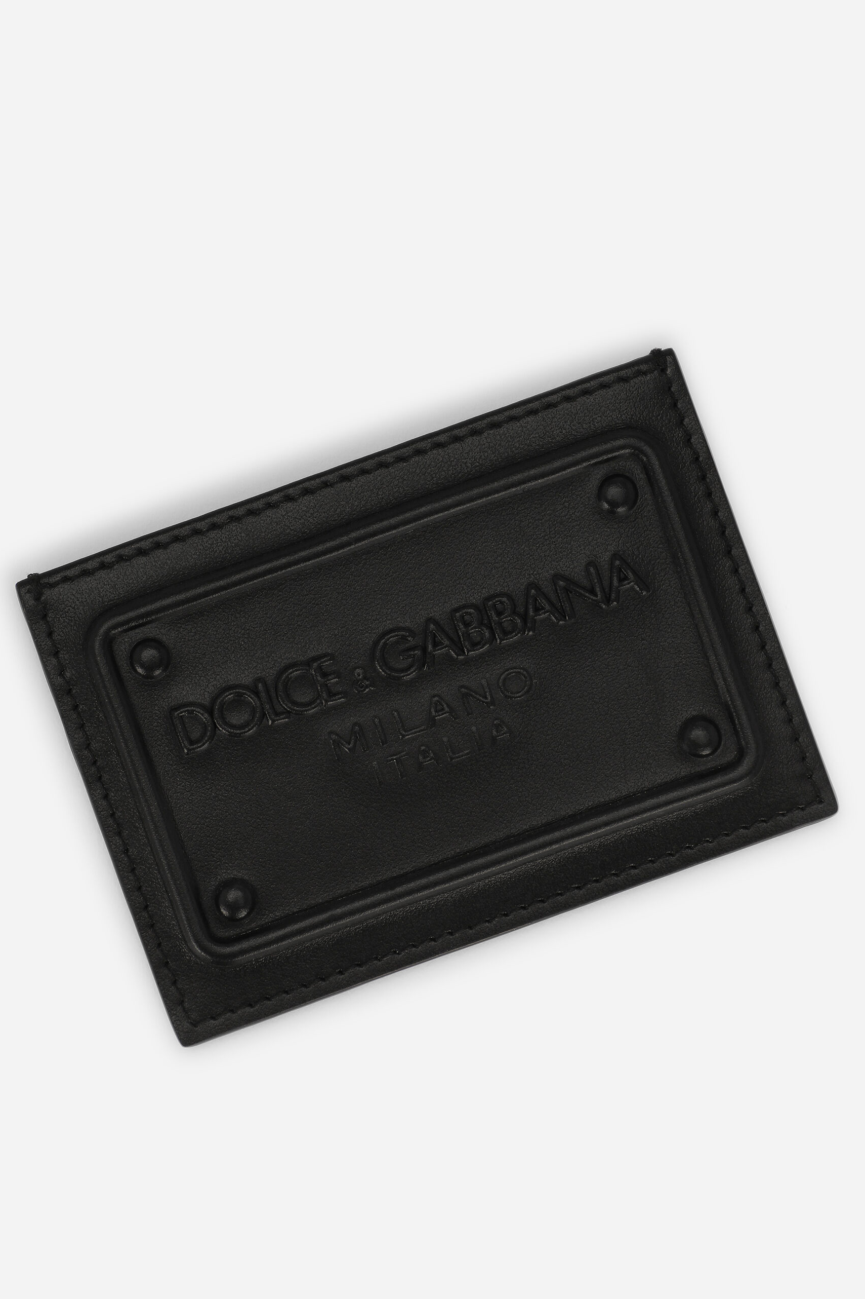 DOLCE & GABBANA Embossed Leather Card Holder