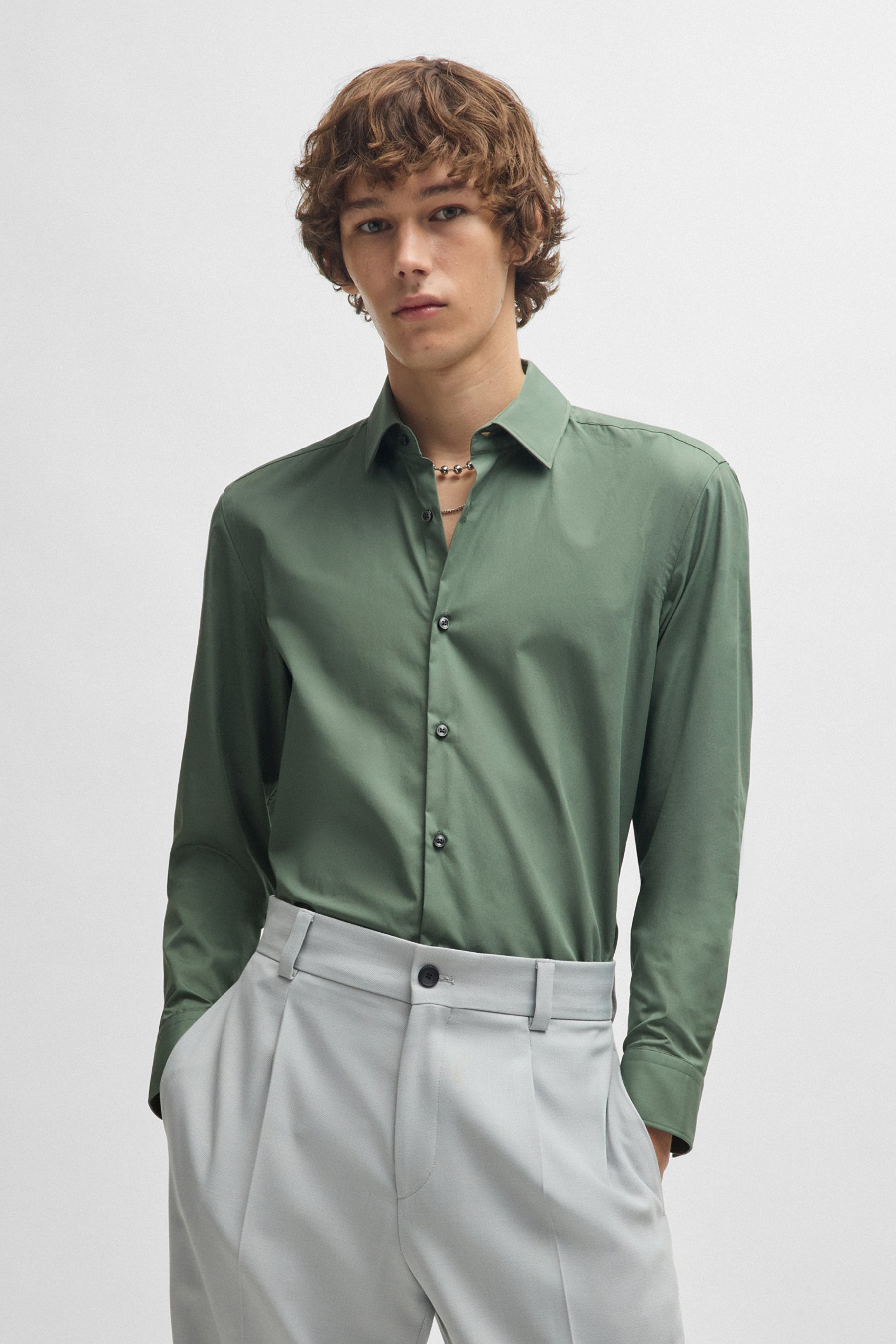 HUGO Slim Fit Cotton Poplin Shirt C-Jenno