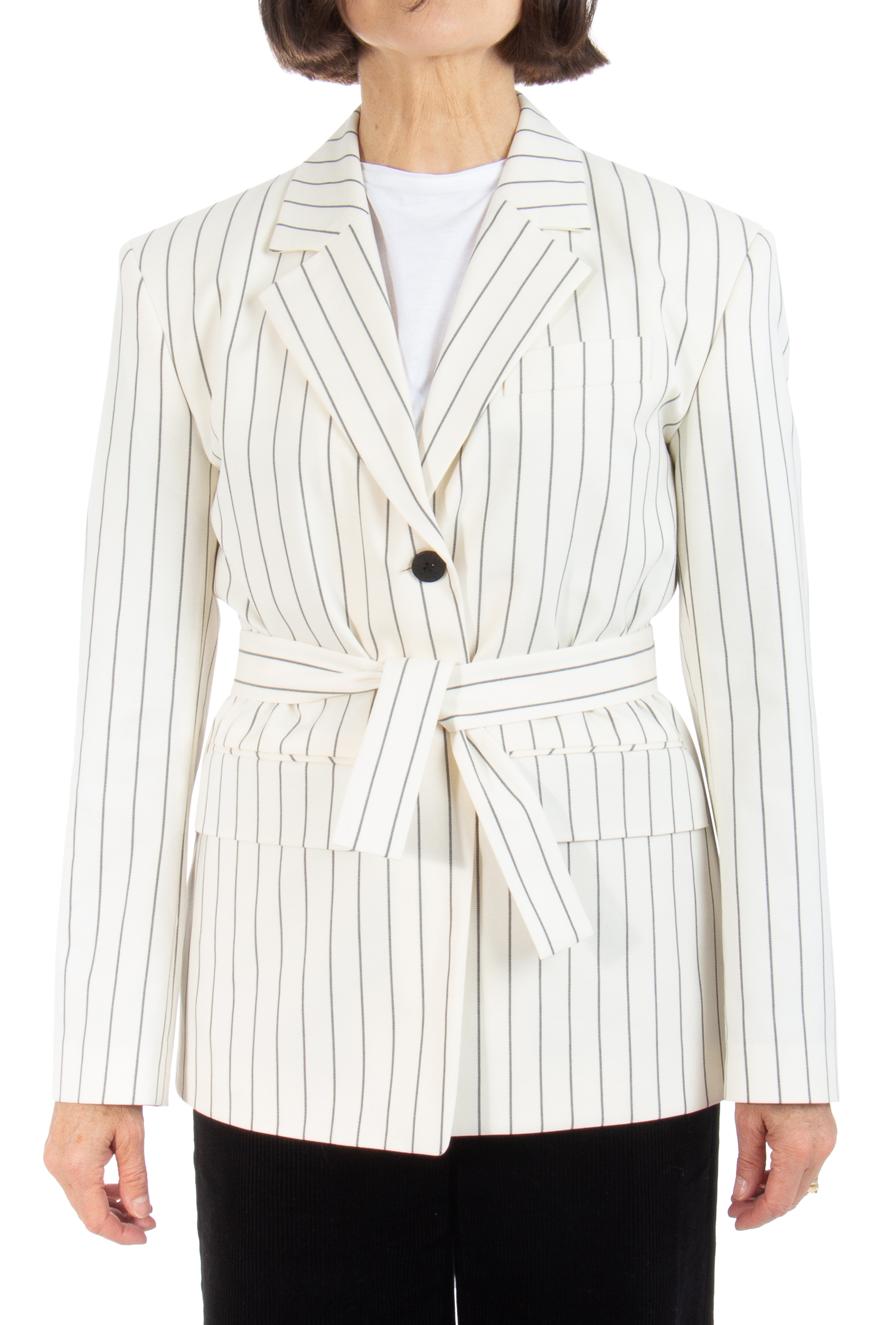 HUGO Striped Cotton Blend Blazer Aeva 