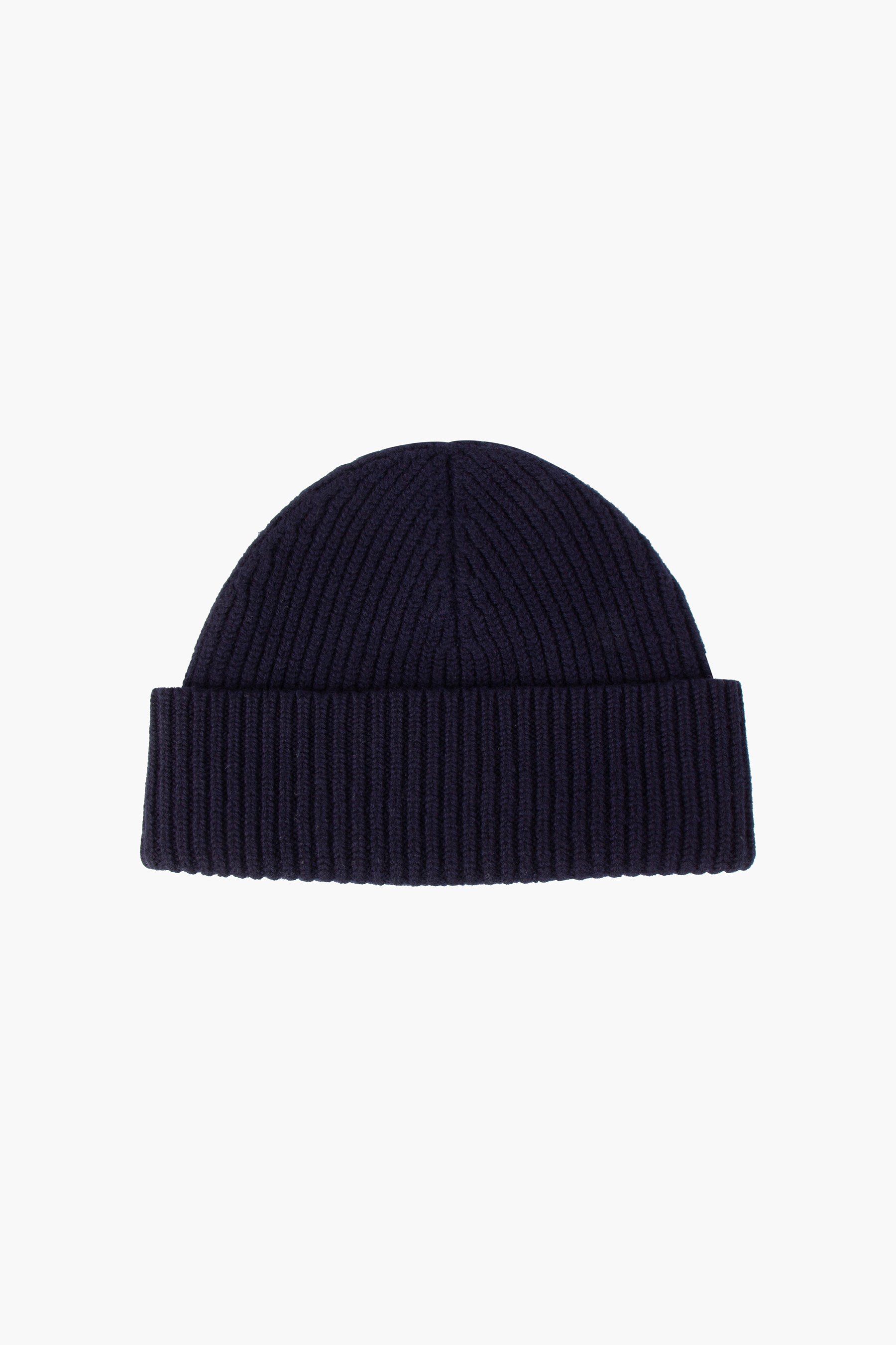 AMI PARIS Ribbed Virgin Wool Beanie