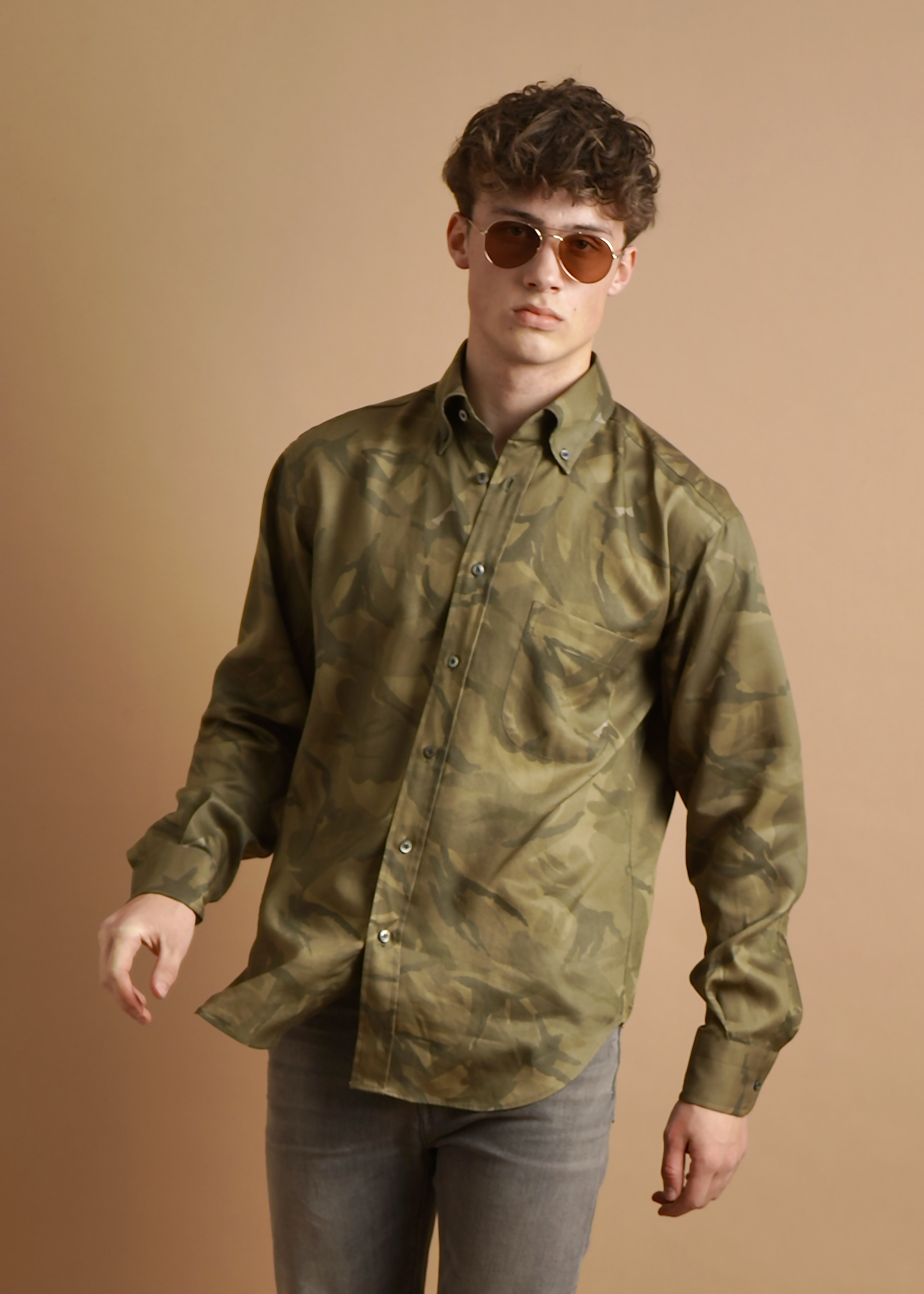 TOM FORD Camo Fluid Fit Lyocell Shirt