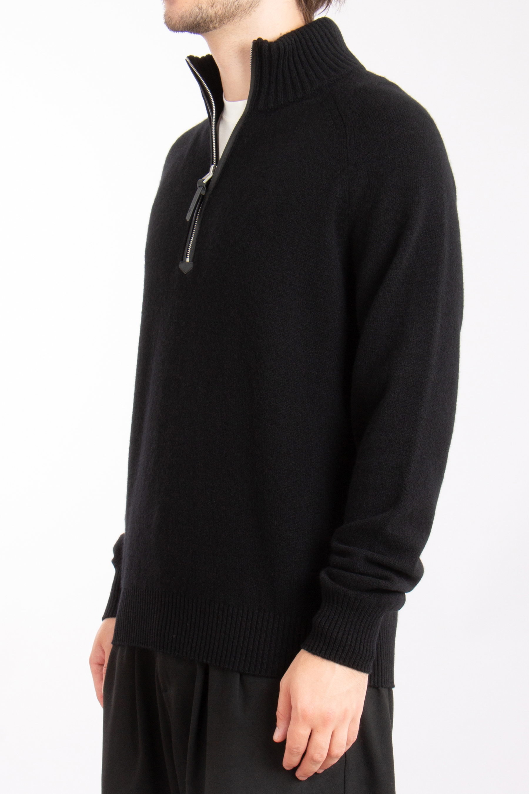 TOM FORD Wool-Cashmere Blend Half Zip Sweater