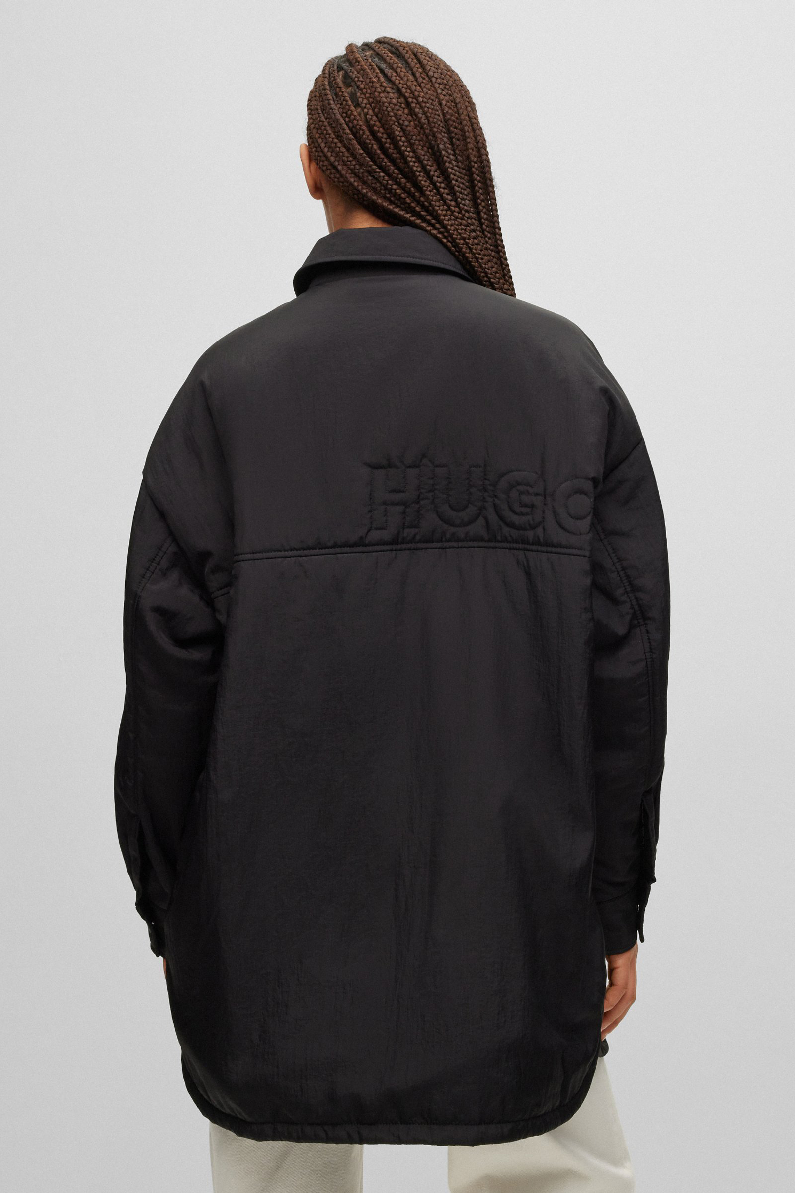 HUGO Padded Recycled Nylon Overshirt Fabrica