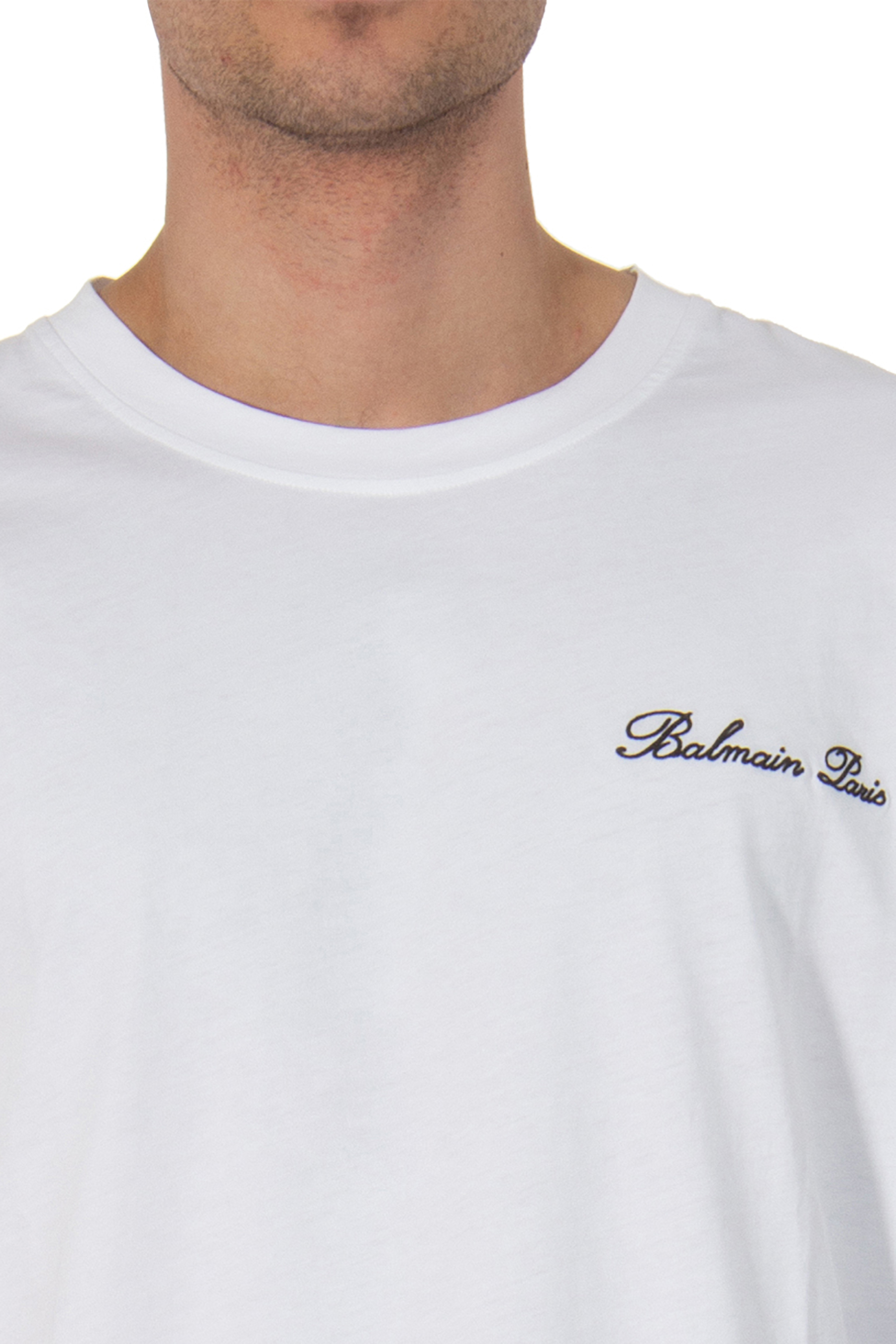 BALMAIN Emboidered Organic Cotton T-Shirt