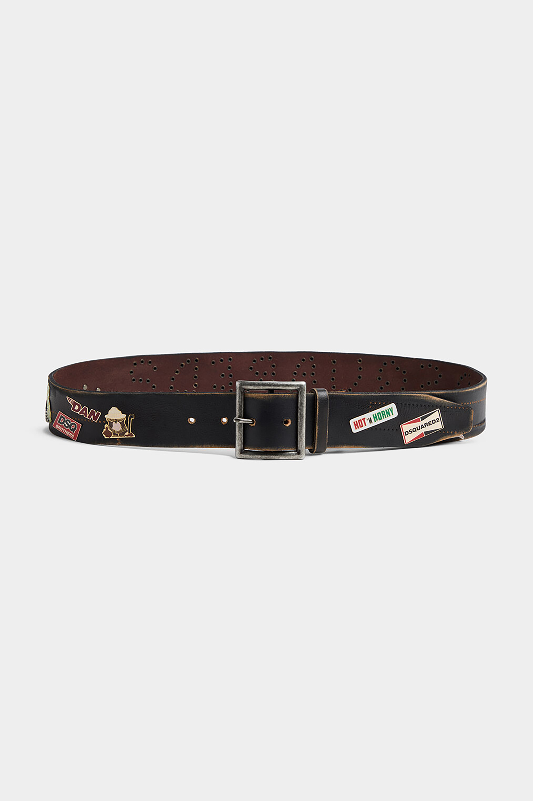 DSQUARED2 Vintage Buckle Leather Belt