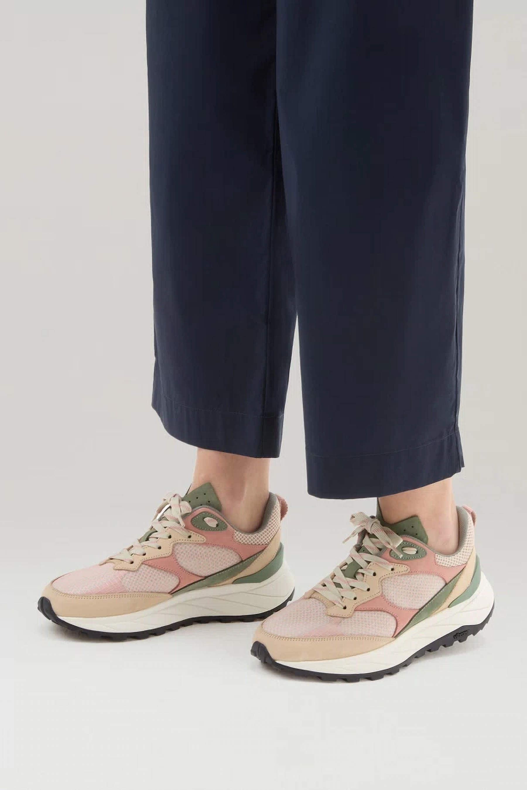 WOOLRICH Nubuk Leather & Ripstop Running Sneakers