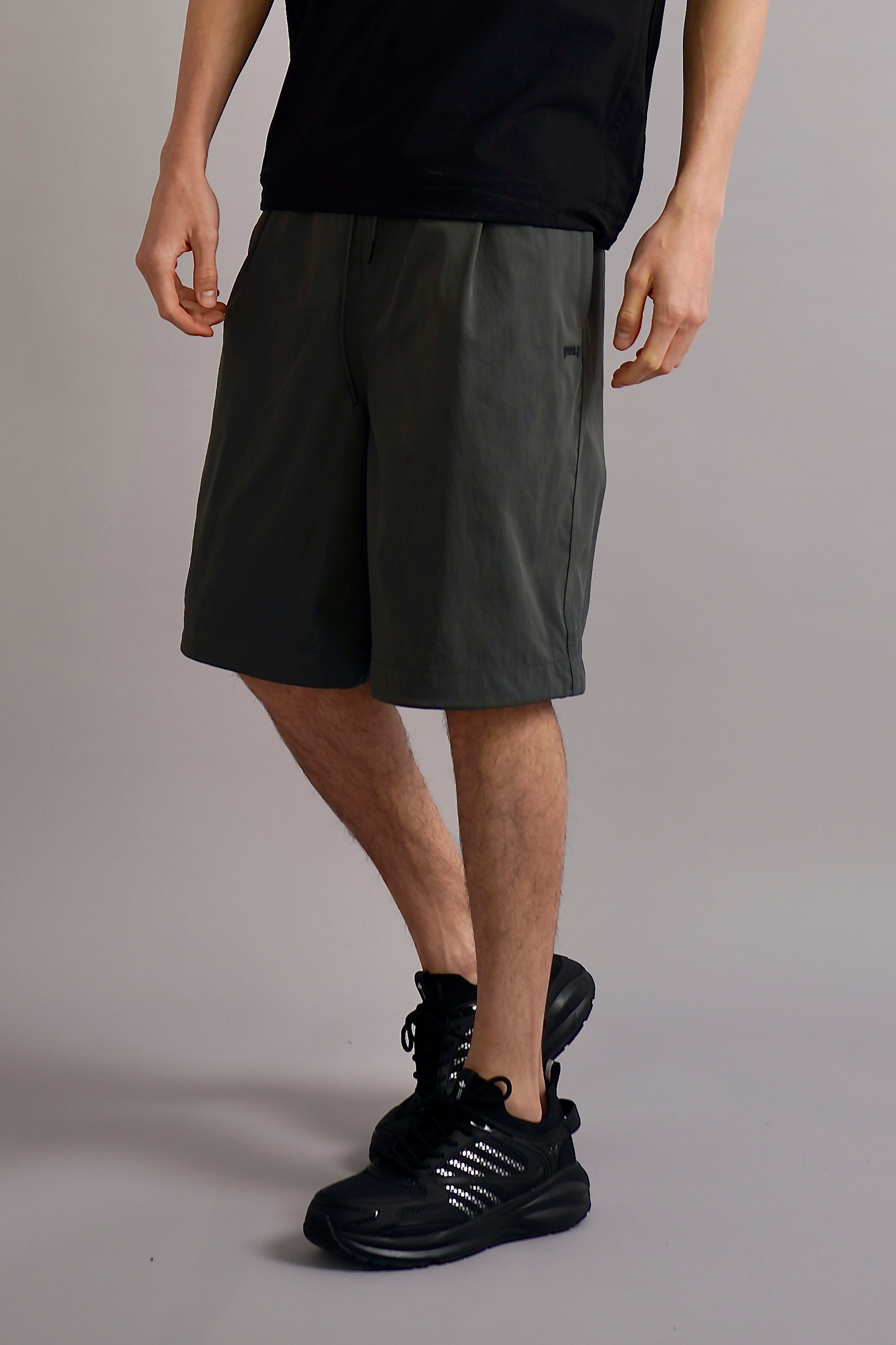 JUUN.J Wide Leg Nylon Shorts